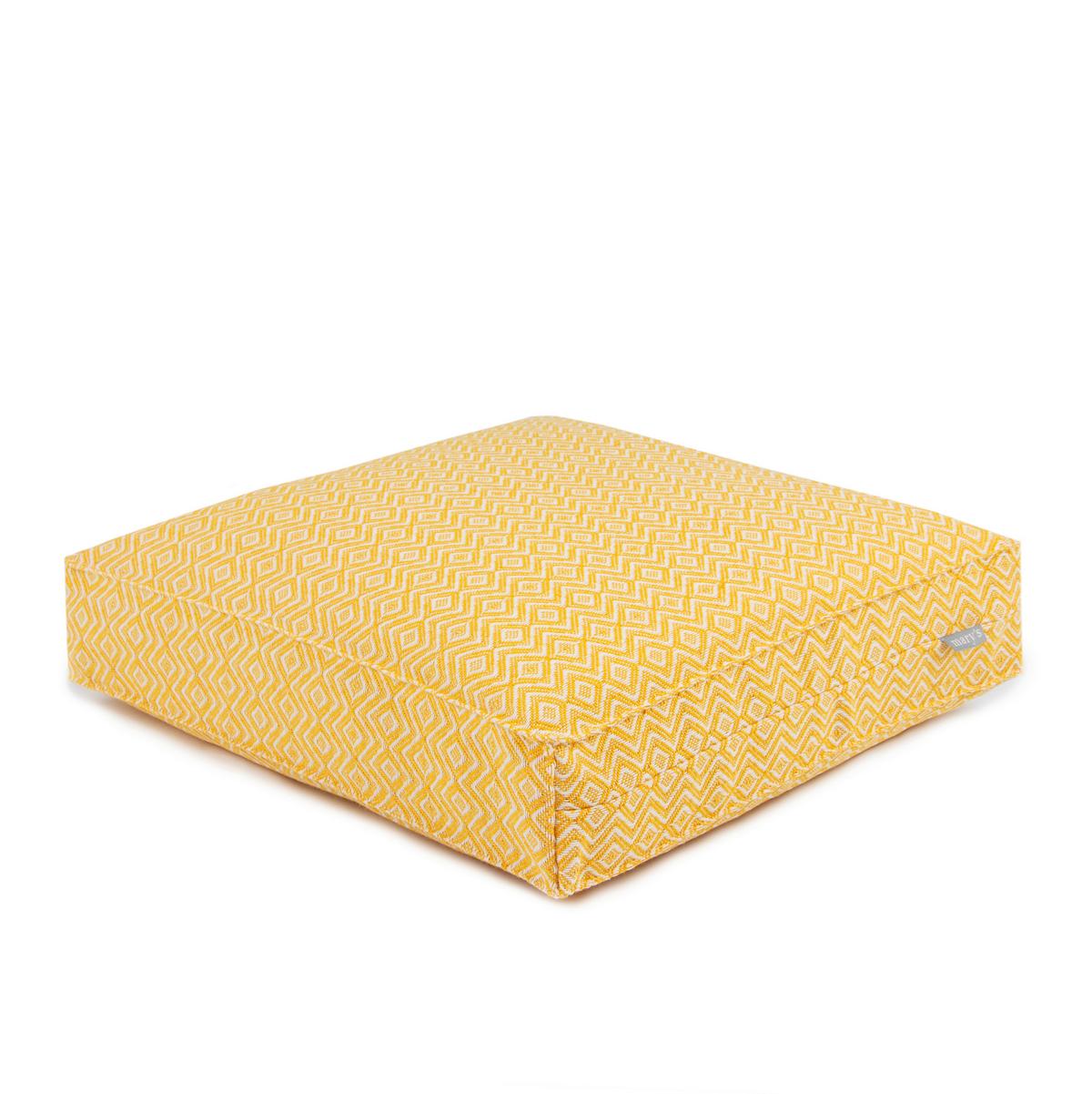 POLŠTÁŘ NA BOX DOBBY - žlutá, textil (40/40/8cm)