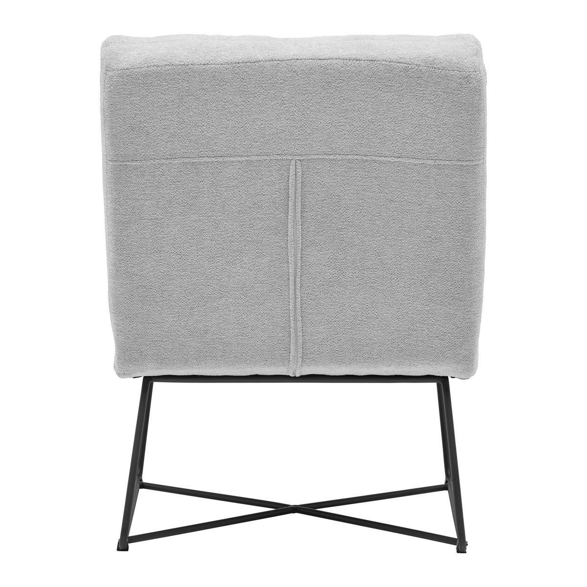 Relaxačné kreslo sivé MARCO - čierna/svetlosivá, Modern, kov/textil (62/86/87cm) - Based