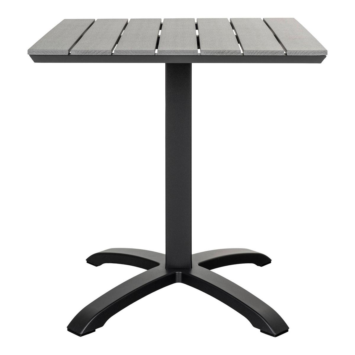 Gartentisch Chicago Grau Schwarz  B: 70 - Schwarz/Grau, MODERN, Kunststoff/Metall (70/72/70cm) - MID.YOU