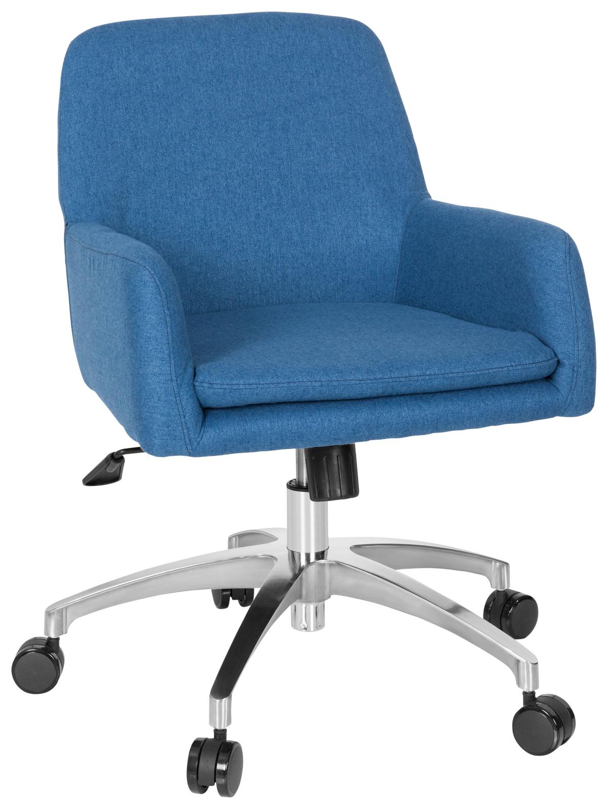 Bürostuhl Shake 400 Blau Bis 110 Kg - Blau/Silberfarben, Basics, Kunststoff/Textil (53/82/62cm) - MID.YOU