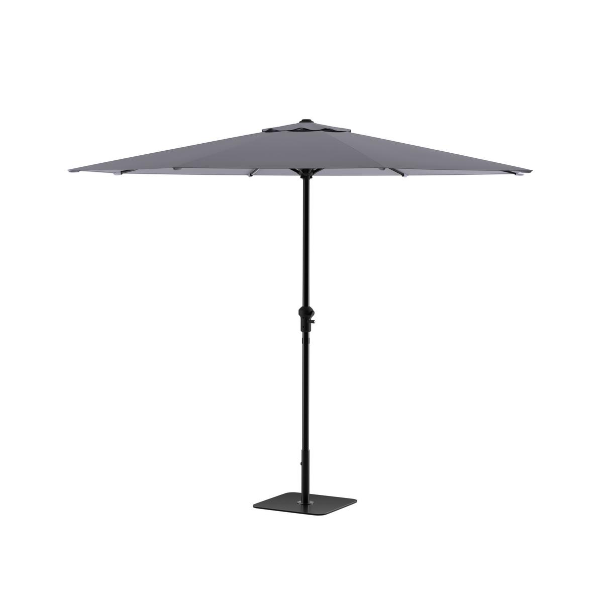 Sonnenschirm Kos D: 234 cm UV-Beständig dunkelgrau - Dunkelgrau/Hellgrau, MODERN, Textil/Metall (234cm) - Beldano