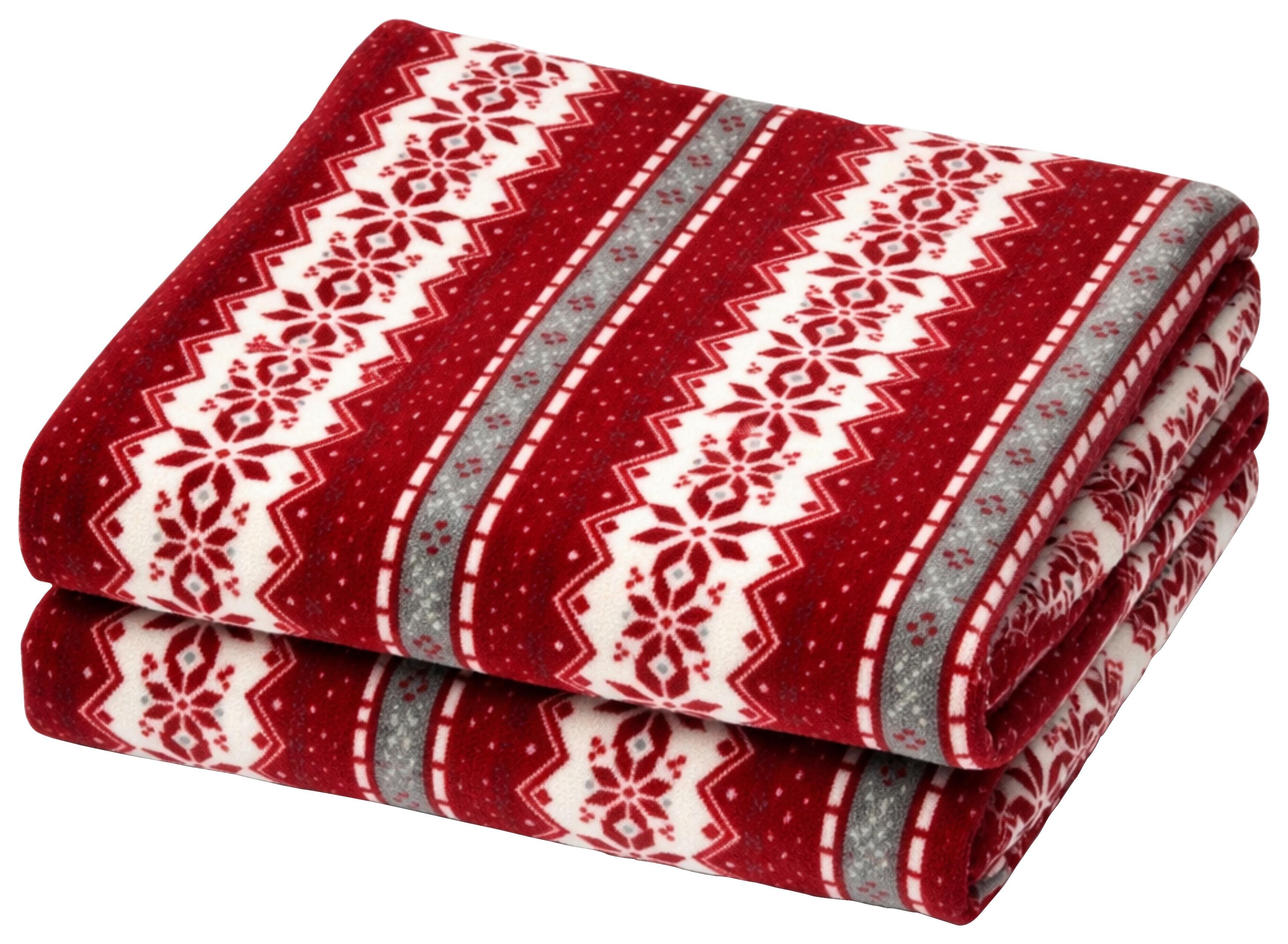 KUSCHELDECKE FINNLAND - Rot, MODERN, Textil (140/180cm) - Luca Bessoni