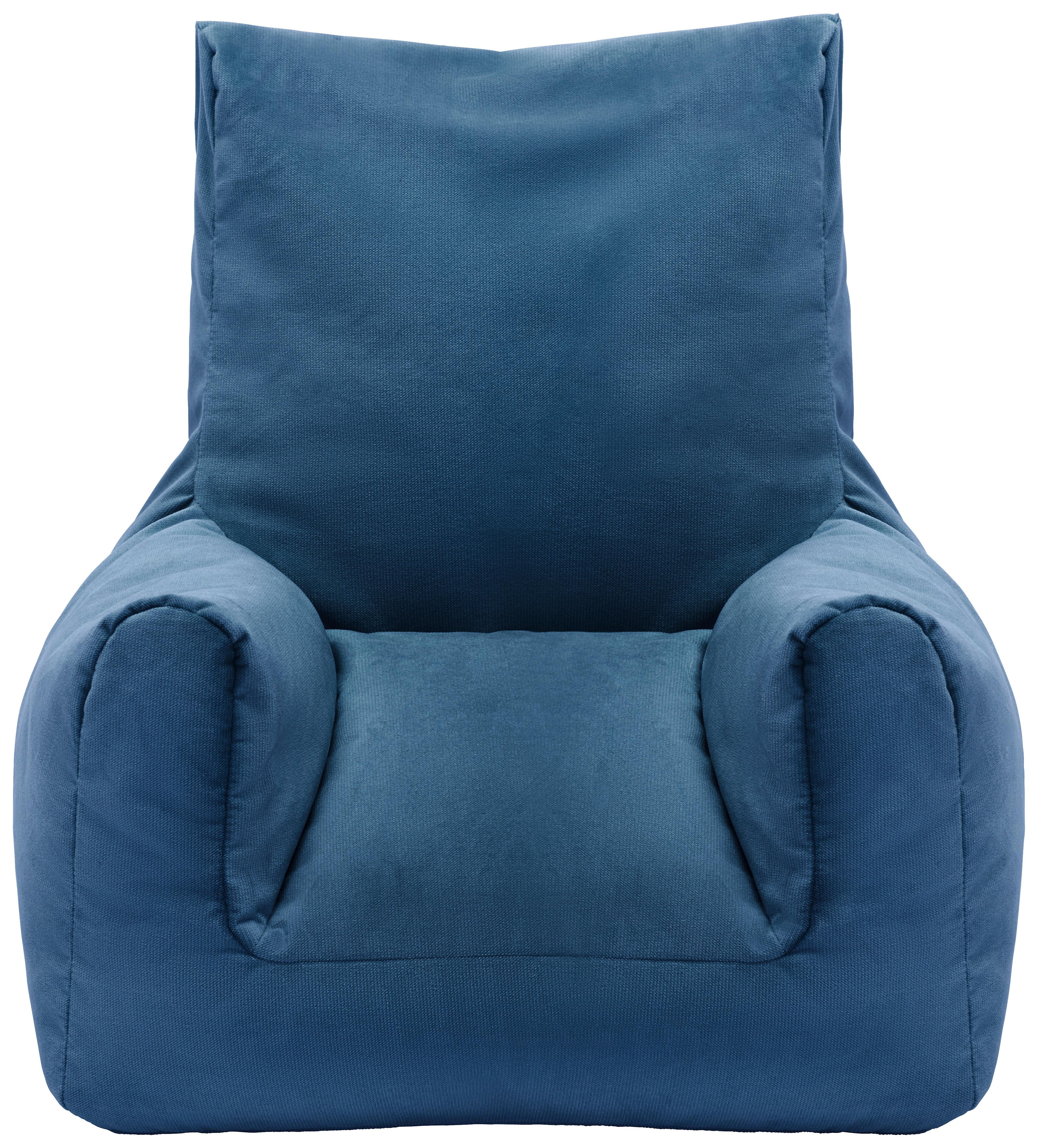 Sedací vak modrý - modrá, textil (70/55/70cm) - Modern Living