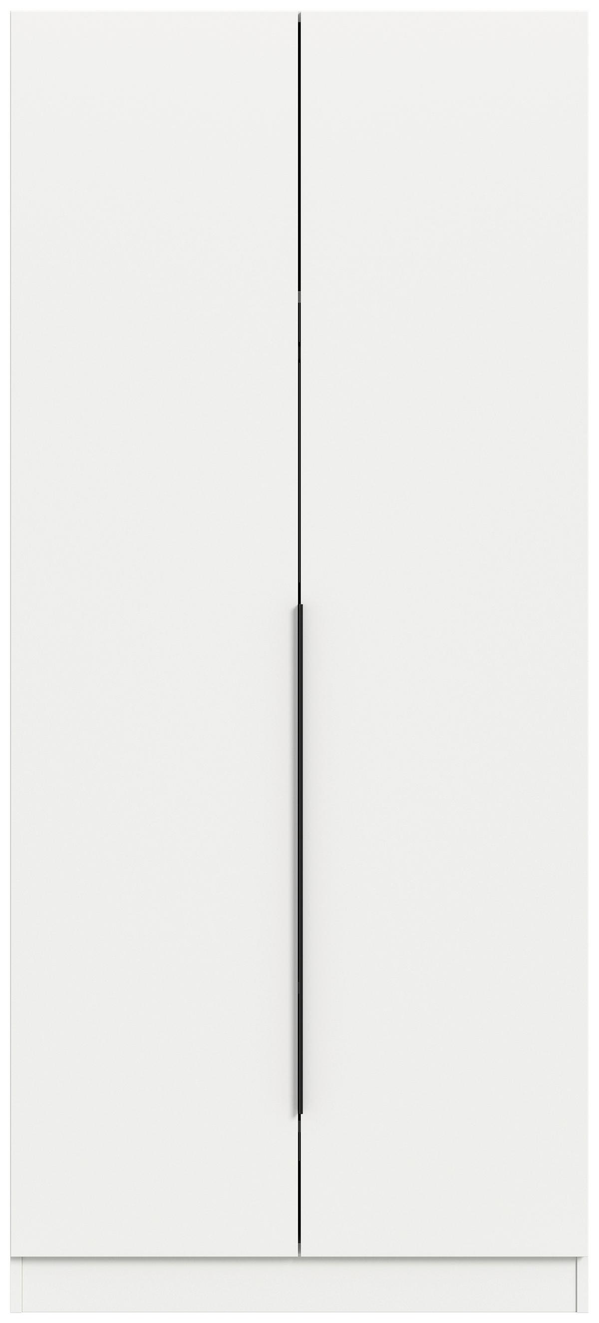 Šatníková skriňa Kopenhagen biela - čierna/biela, Modern, kompozitné drevo (80/181/52cm) - MID.YOU