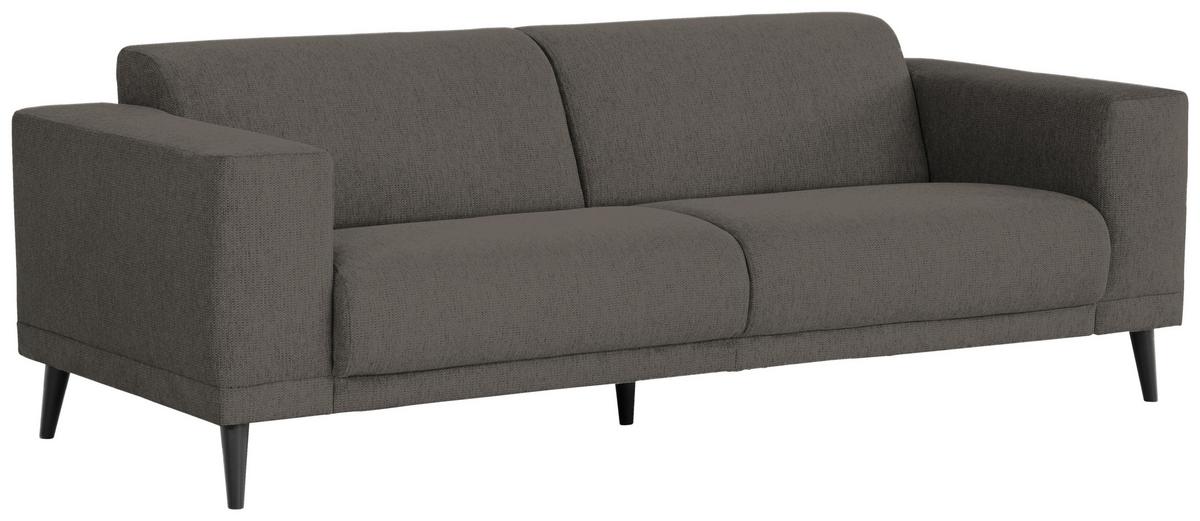 3-Sitzer-Sofa Oslo Anthrazit B: 218 cm - Anthrazit/Schwarz, Design, Textil (218/77/93cm) - MID.YOU
