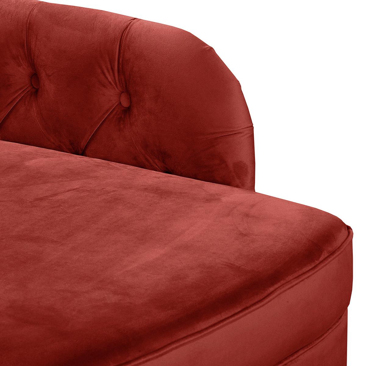 Récamiere Pako Bordeaux B: 185cm - Bordeaux/Braun, Design, Textil (185/93/75cm) - Livetastic