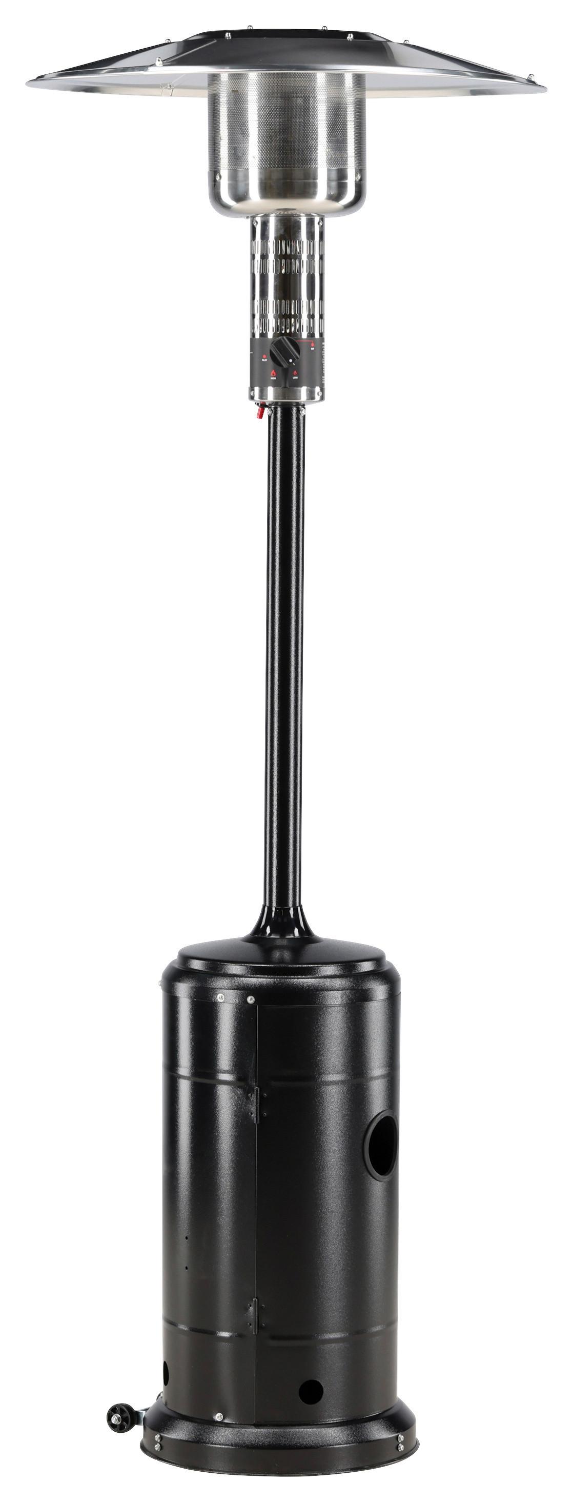 Terrassenstrahler Hottie - Silberfarben/Schwarz, KONVENTIONELL, Metall (81.5/225/82cm) - Gardenson
