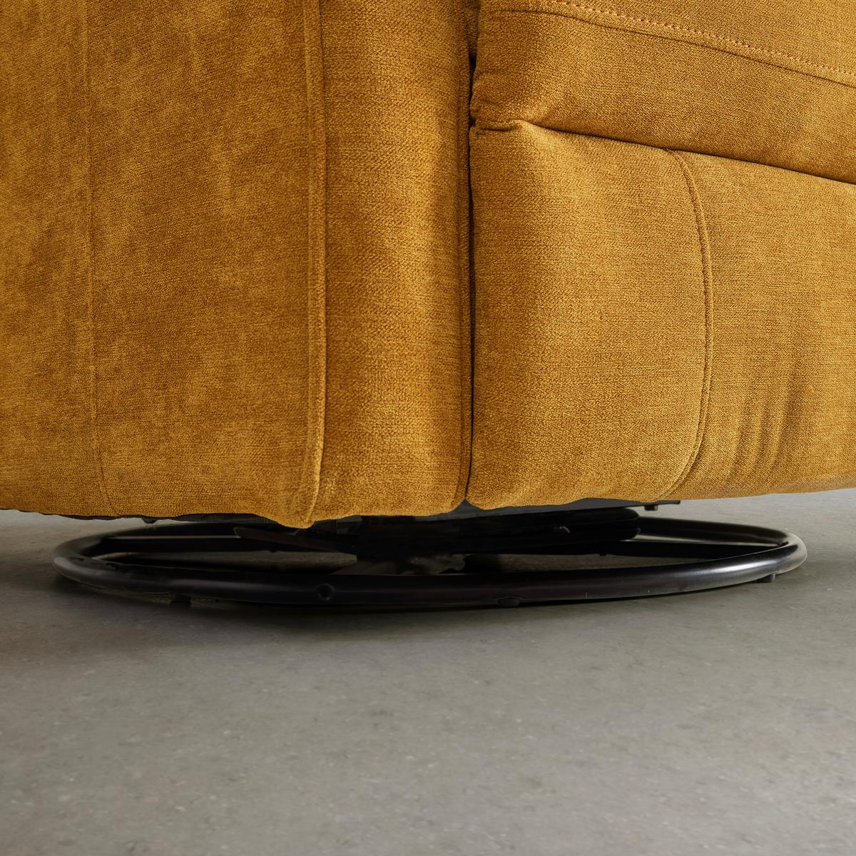 Polohovatelné relaxační křeslo Melinda, žluté - curry žlutá/černá, Moderní, kov/textil (76/103/93cm) - Mömax