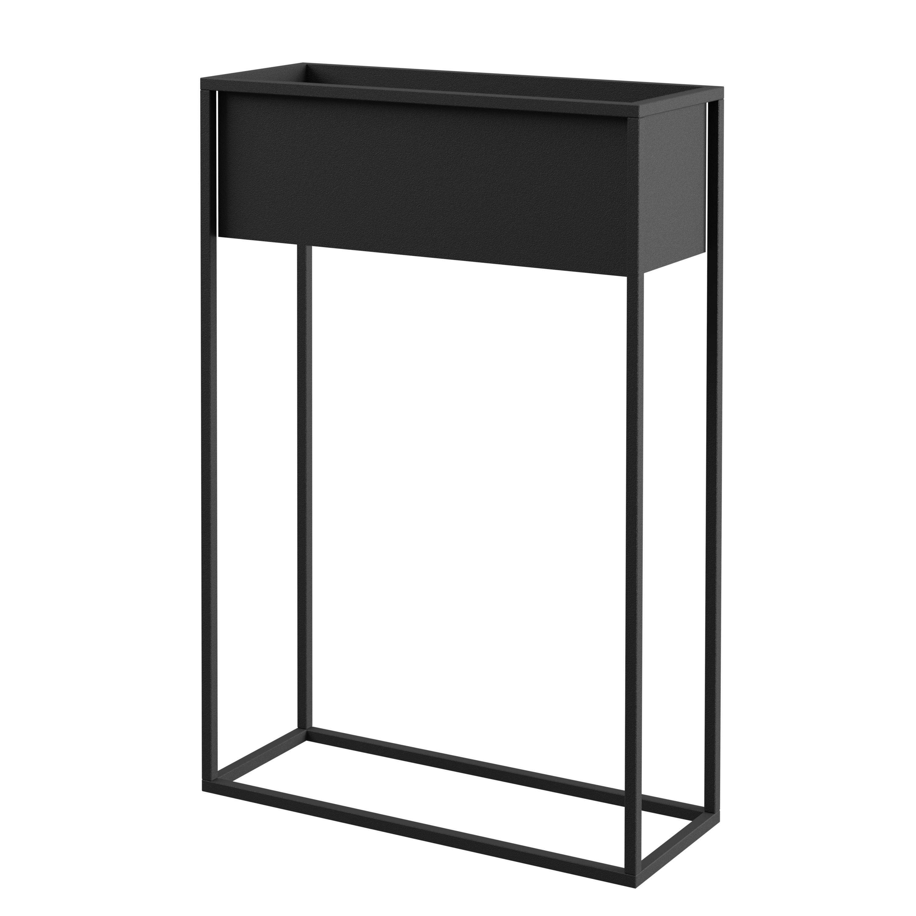 Blumenständer Metall Schwarz Bxhxt: 60x23x90 Cm - Schwarz, Basics, Metall (60/23/90cm)