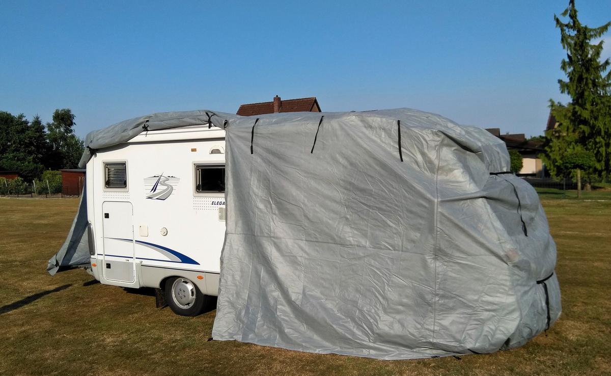 Schutzplane Abdeckplane Für Wohnmobil Gr. S Grau - Grau, Basics, Kunststoff (235/275/610cm)