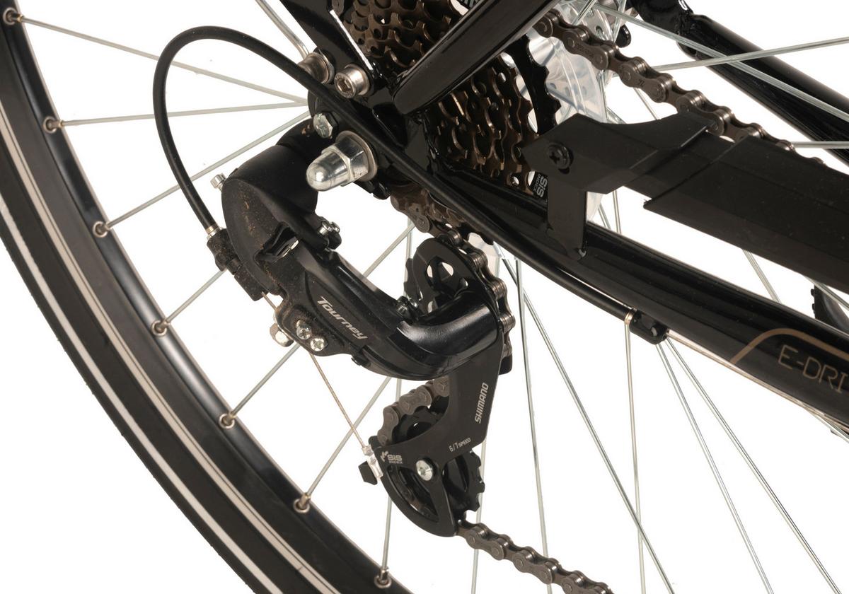 Elektrofahrrad E-citybike Hollandia Lido,schwarz,28 Zoll - Schwarz, Basics, Metall (21/116/188cm)