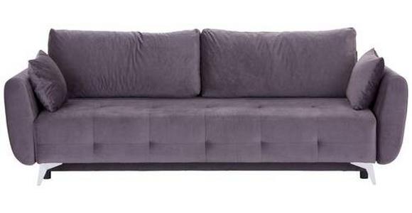 3-Sitzer Sofa Schlaffunktion Costa mit Bettkasten/Zierkissen - Schwarz/Grau, MODERN, Kunststoff/Textil (237/90/92cm) - Luca Bessoni