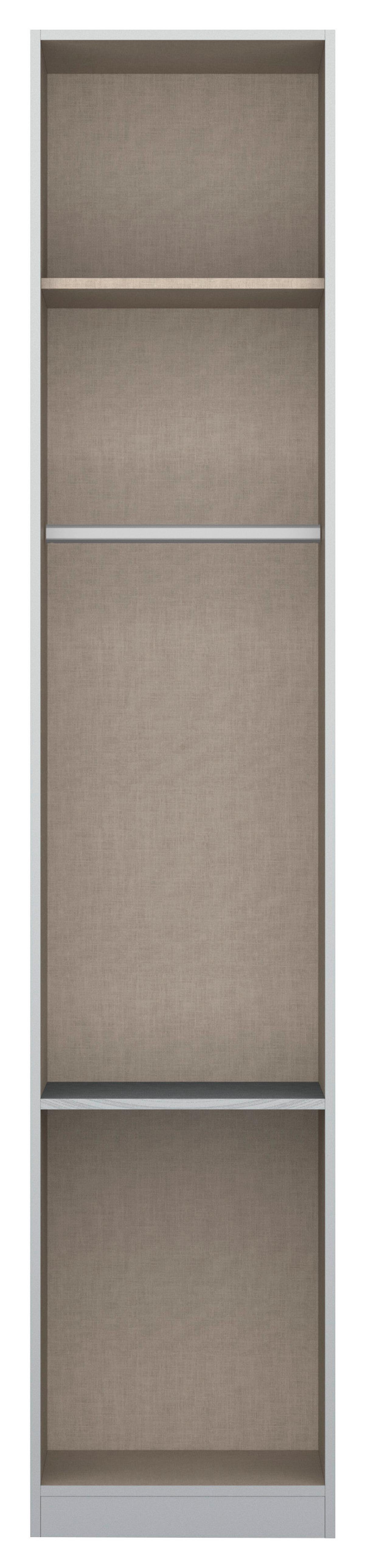 ŠATNÍ SKŘÍŇ S OTOČNÝMI DVEŘMI ALABAMA - světle šedá/barvy hliníku, Moderní, kompozitní dřevo (47/229/54cm)