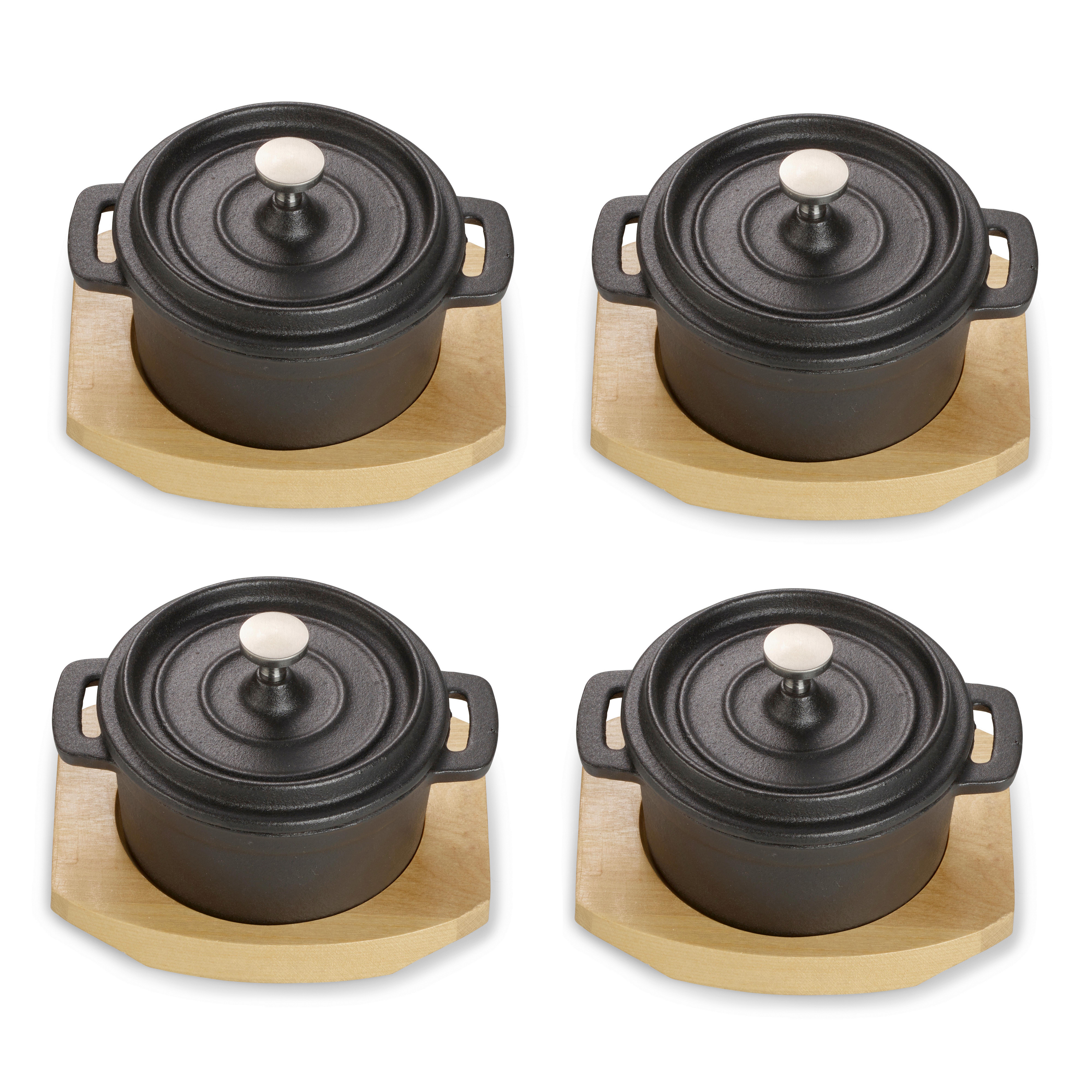 Kochtopfset Ew-Ge-1360-4 - Schwarz, Basics, Metall (13/10/5cm) - Echtwerk