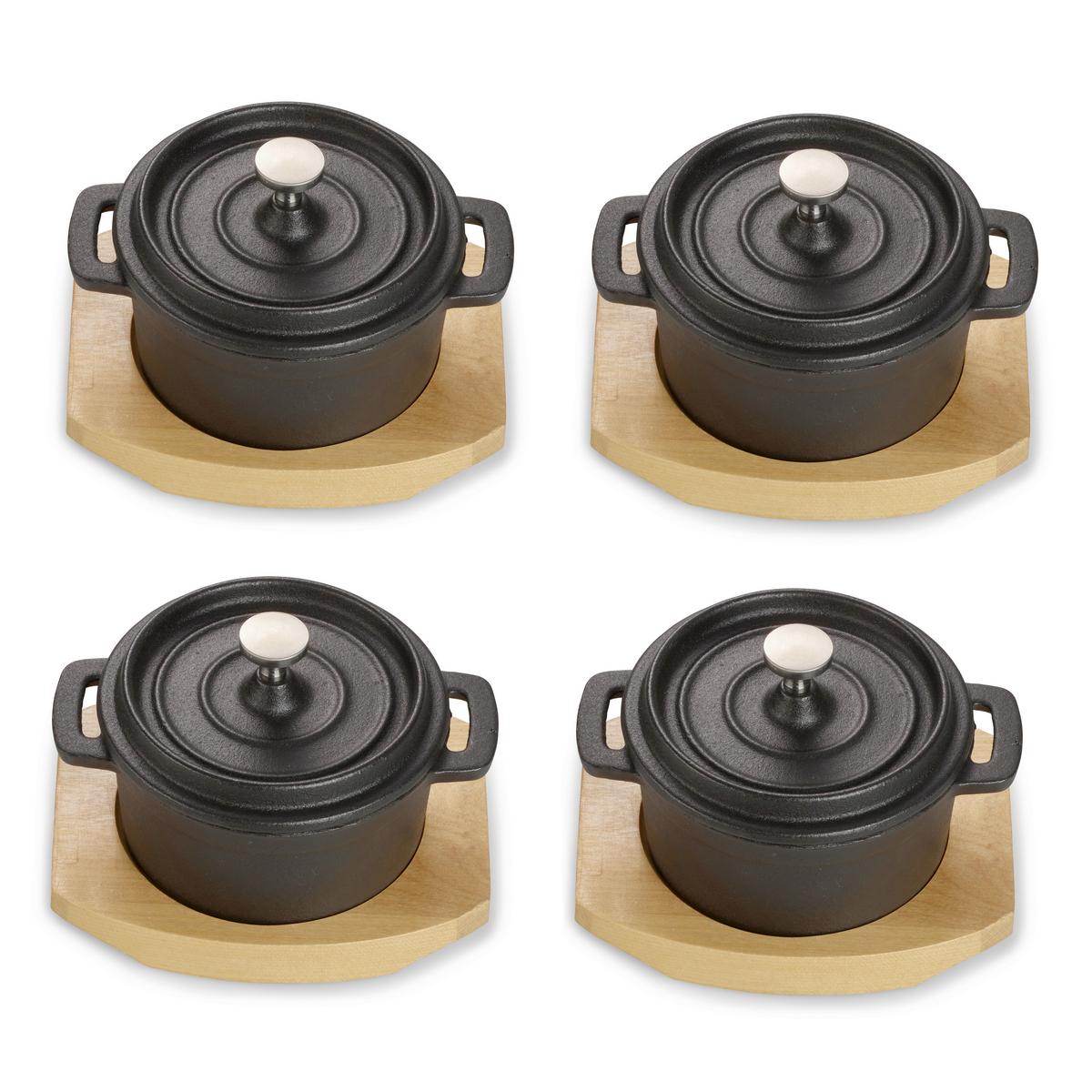 Kochtopfset Ew-Ge-1360-4 - Schwarz, Basics, Metall (13/10/5cm) - Echtwerk