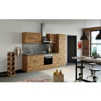 Küchenzeile Sorrento ohne Geräte 270 cm Eichefarben - Eichefarben/Anthrazit, MODERN, Holzwerkstoff (270/200/60cm) - Held