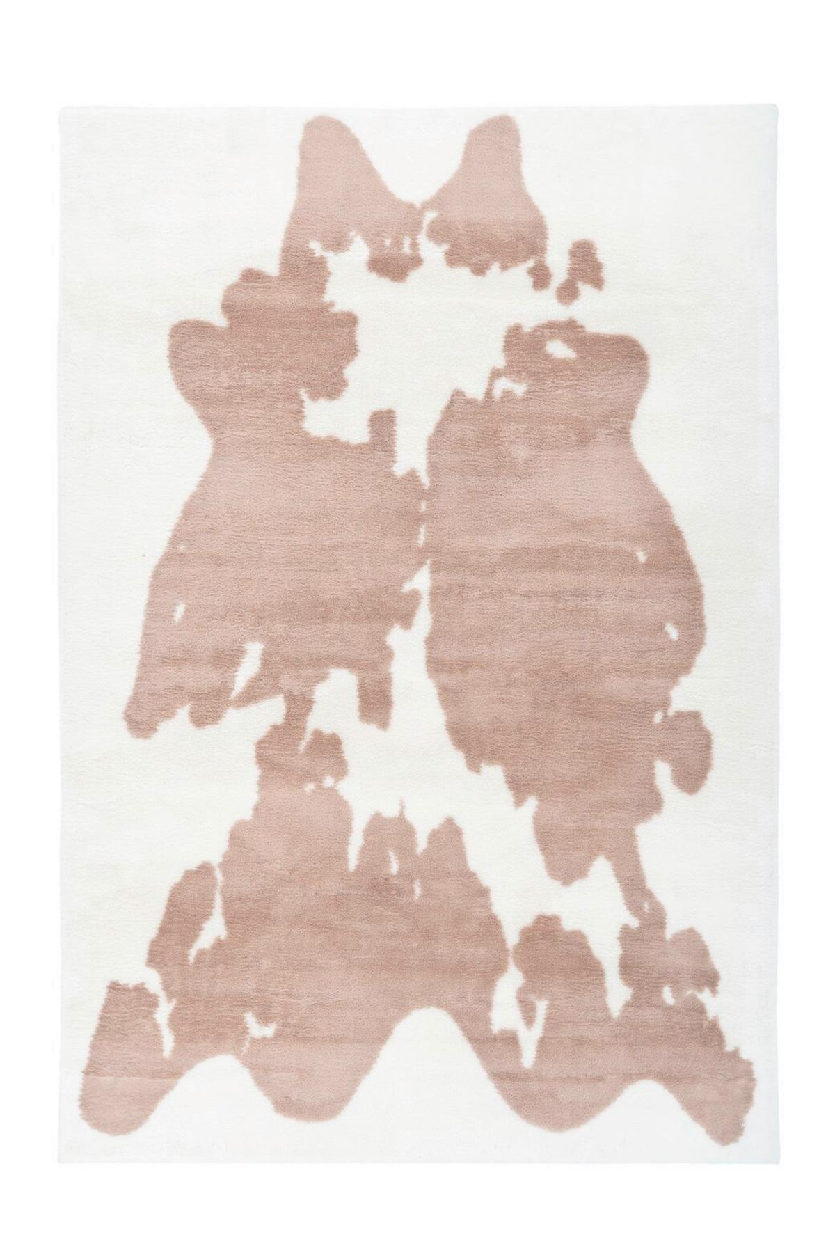 Hochflorteppich Rabbit Animal Weiß/Taupe, 120x160 cm - Taupe/Weiß, KONVENTIONELL, Textil (120/160cm)