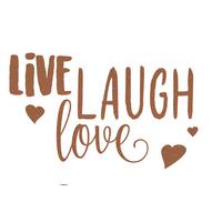 Wandtattoo Live Laugh Love - Multicolor, Basics, Kunststoff (50/70cm) - Komar