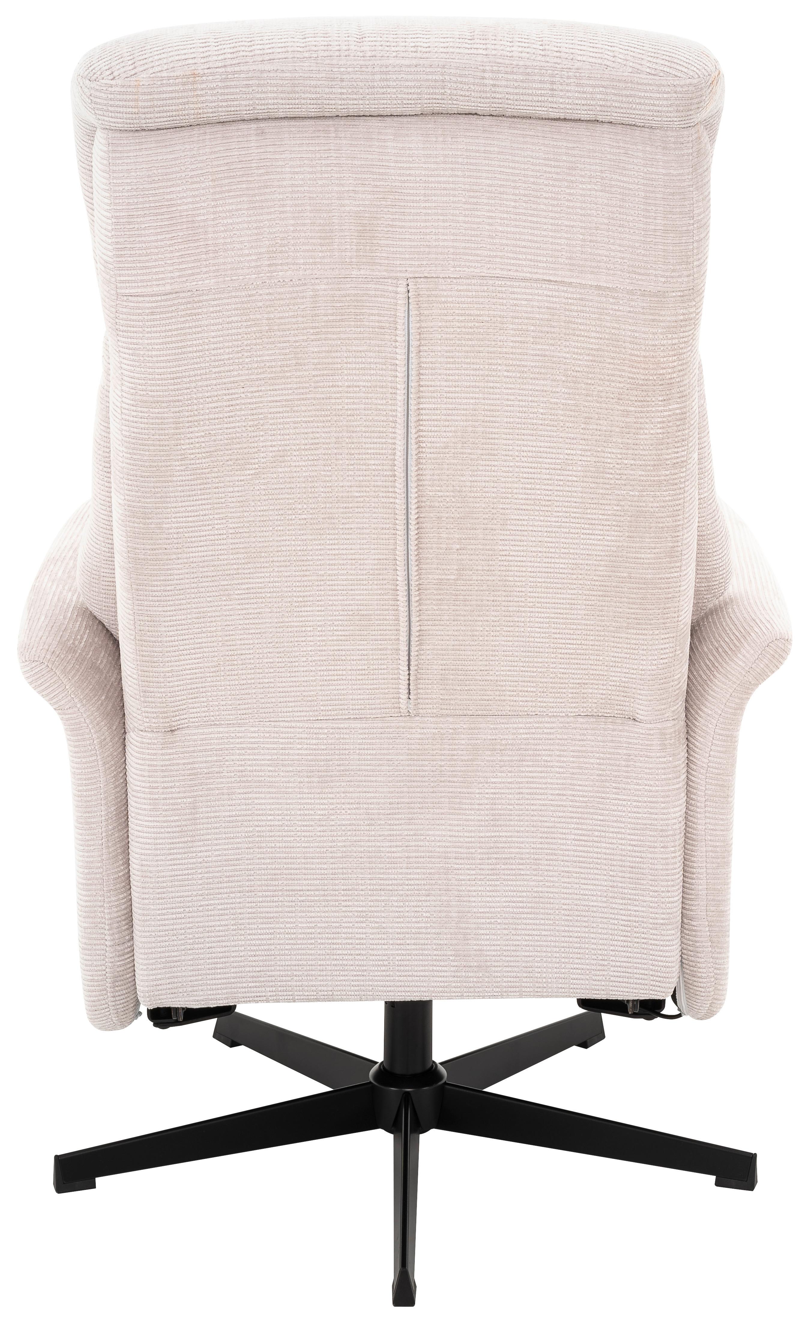 Relaxsessel Manila Chenille Silber, B: 73 Cm - Silberfarben/Schwarz, MODERN, Textil/Metall (73/113/89cm)