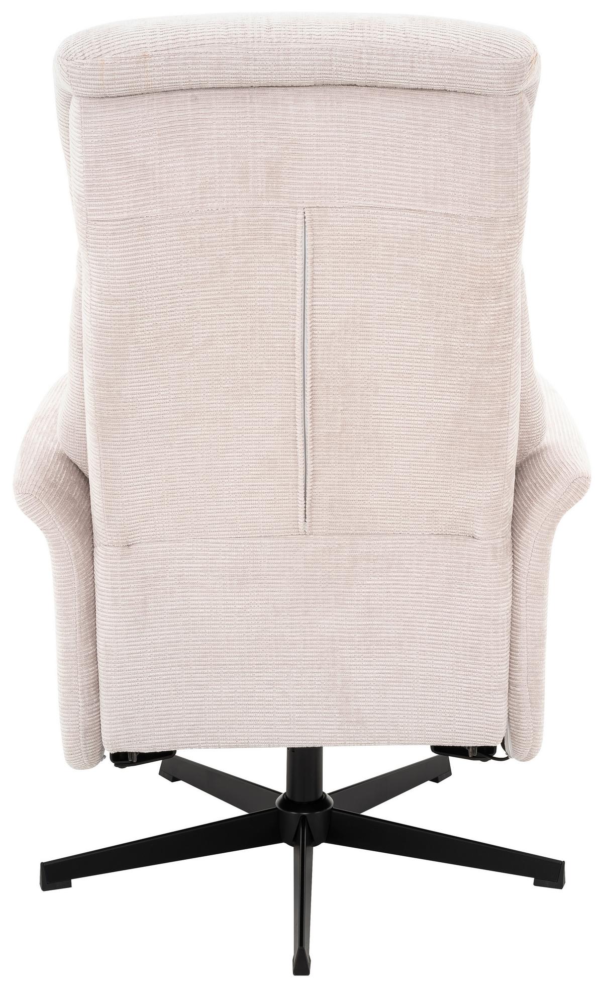 Relaxsessel Manila Chenille Silber, B: 73 Cm - Silberfarben/Schwarz, MODERN, Textil/Metall (73/113/89cm)