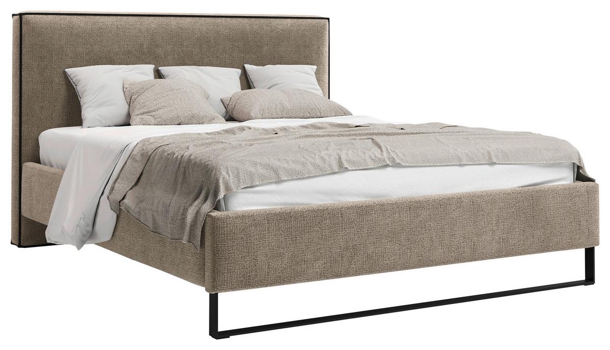 Polsterbett Winter Braun Lf: 180x200 Cm - Schwarz/Braun, MODERN, Holz/Holzwerkstoff (180/200cm) - MID.YOU