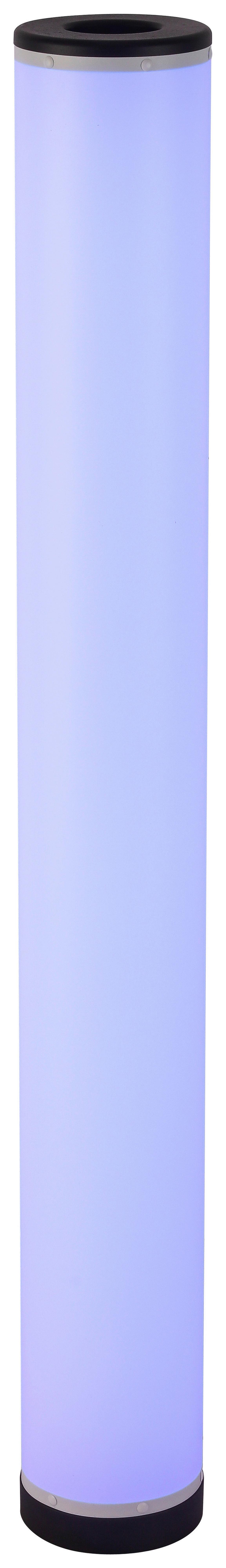 Led-stehlampe Demi Dimmbar, Schwarz/weiß Mit Farbwechsler - Transparent/Schwarz, MODERN, Kunststoff (13/104cm) - Luca Bessoni