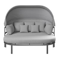 Sonneninsel Zadar - Dunkelgrau, MODERN, Textil/Metall (178/152/90cm) - Beldano