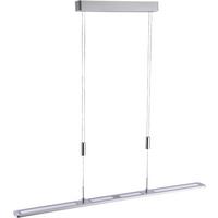 Led-hängeleuchte Nika Alufarben B: 7 Cm - Alufarben, Trend, Metall (100/7/160cm) - Paul Neuhaus