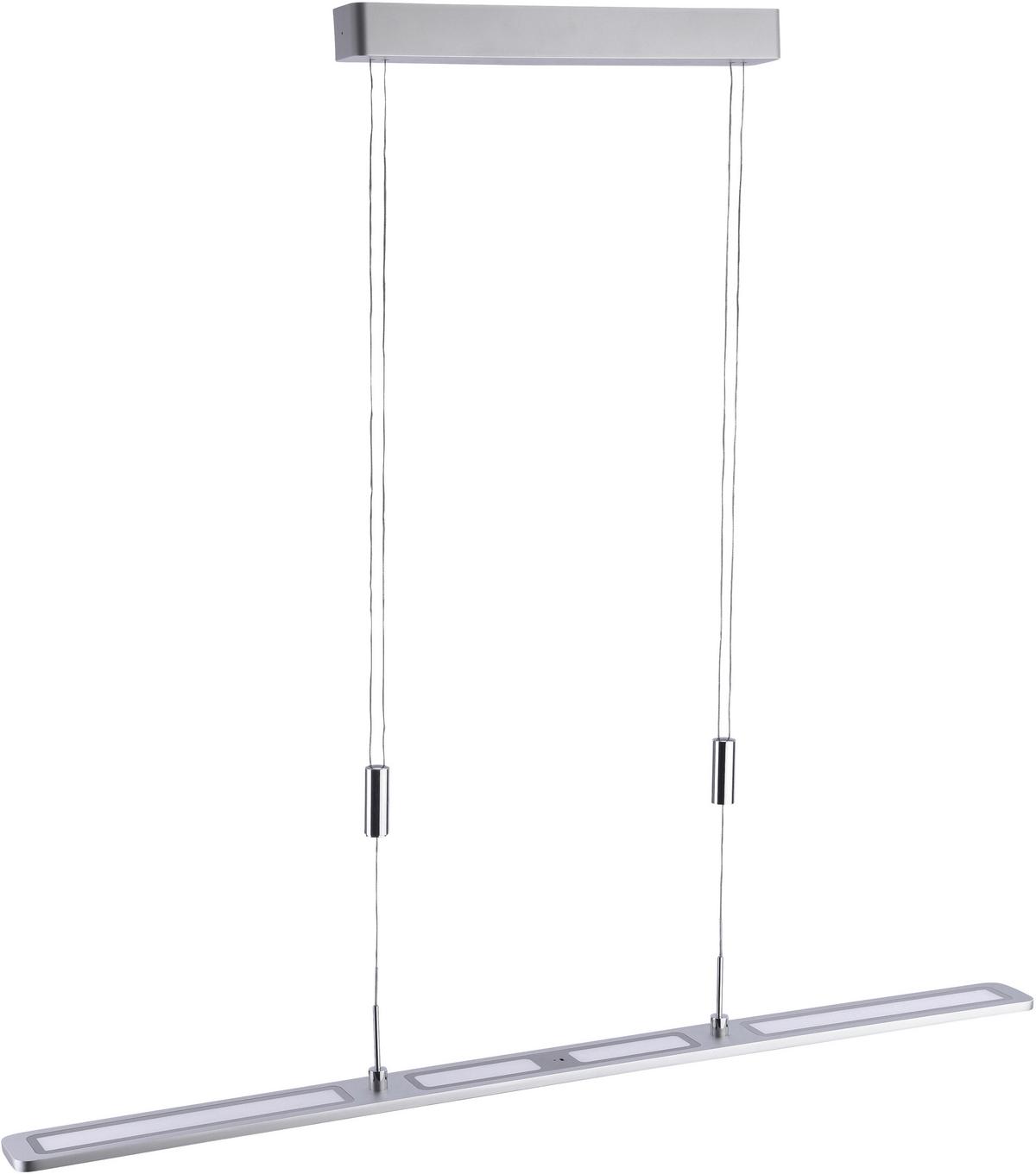 Led-hängeleuchte Nika Alufarben B: 7 Cm - Alufarben, Trend, Metall (100/7/160cm) - Paul Neuhaus