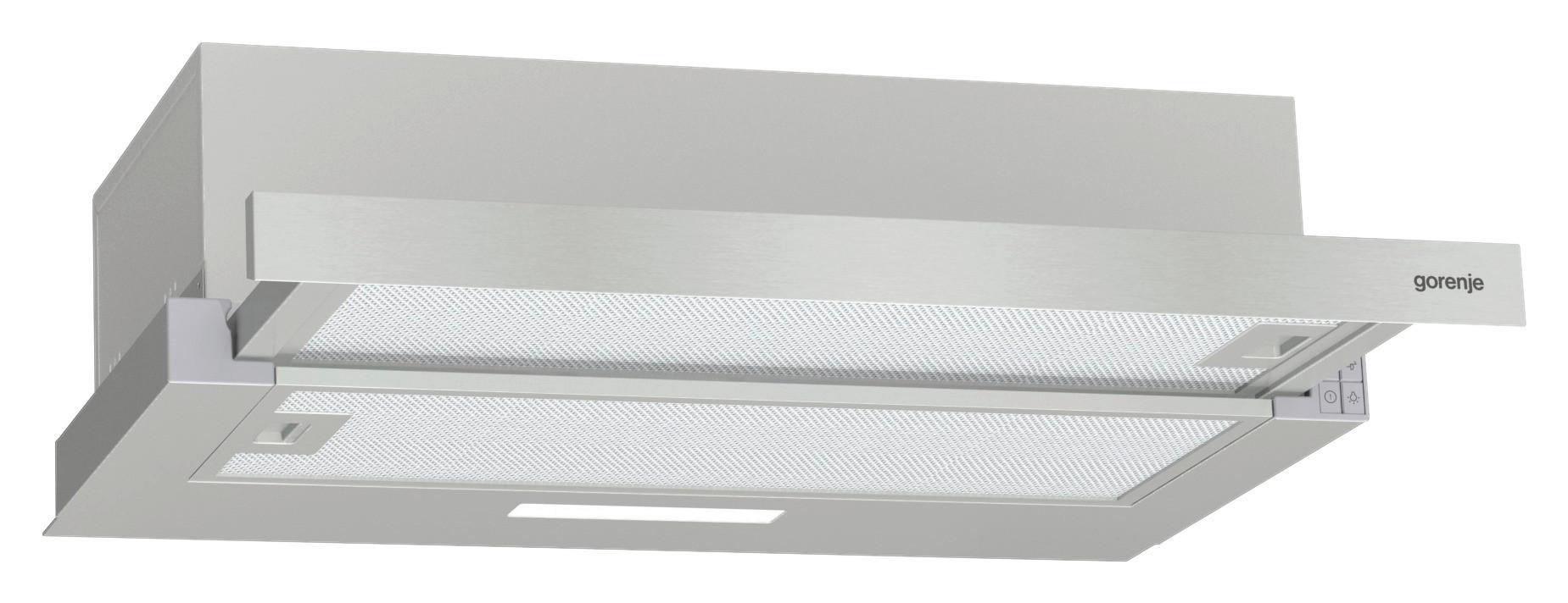 Flachschirmhaube Th 62e3x Silberfarben B: 60 cm - Silberfarben, Basics, Kunststoff/Metall (60/17/30,6cm) - Gorenje