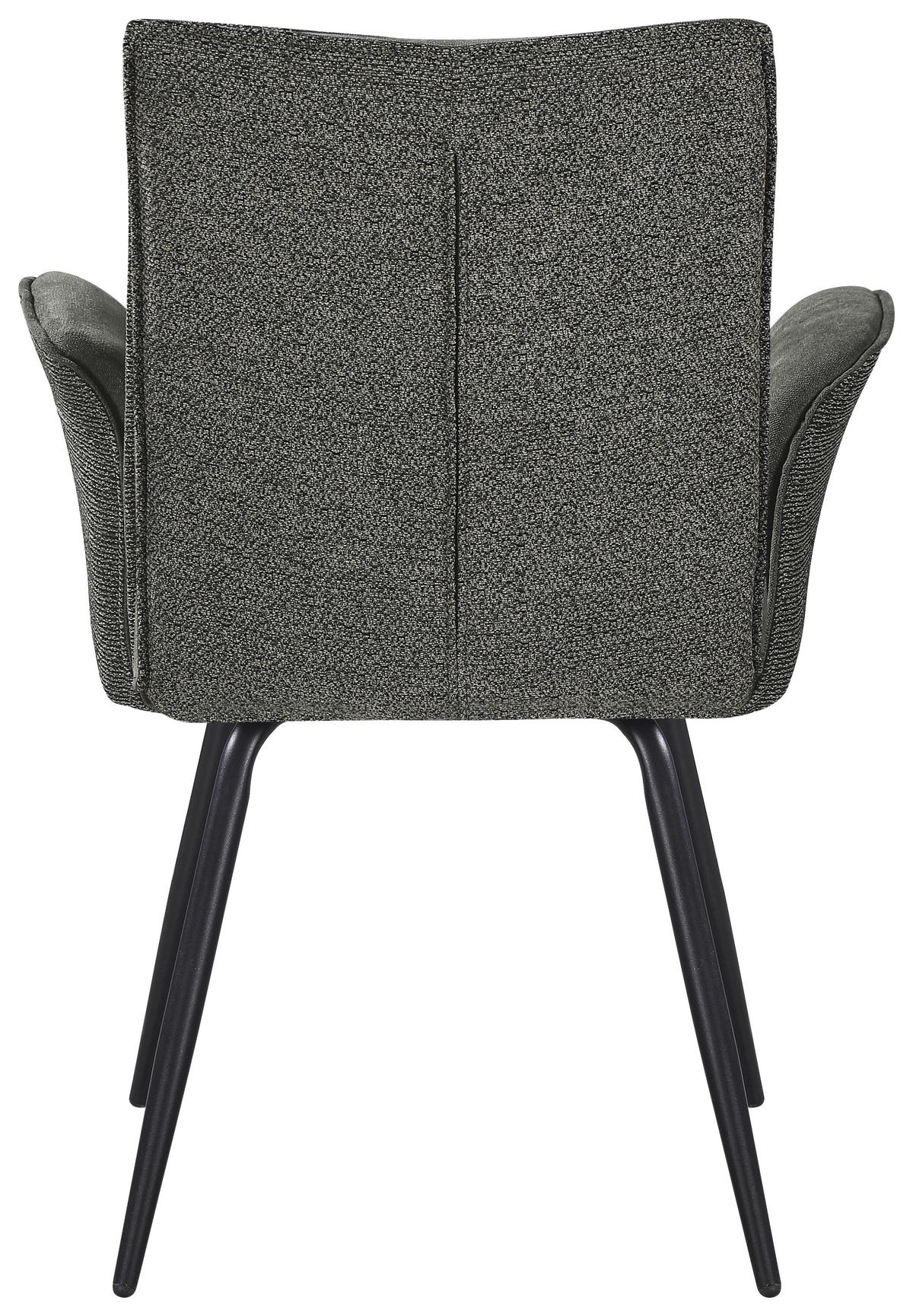 ŽIDLE S PODRUČKAMI NOVA - černá/zelená, Moderní, kov/textil (63/88/63cm) - Premium Living