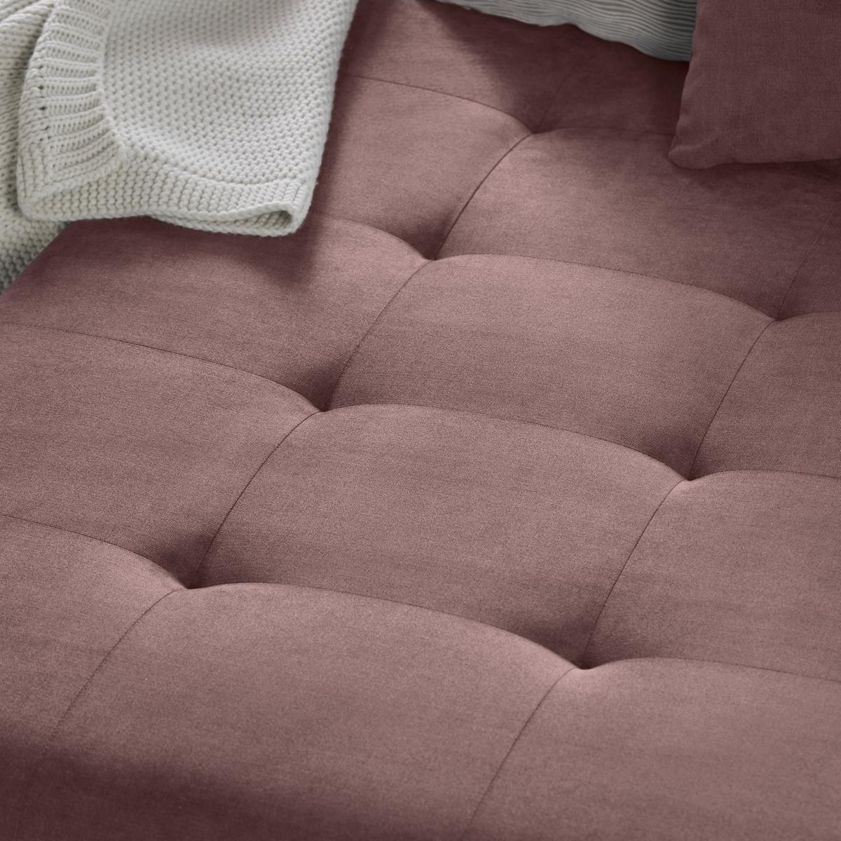 Rohová sedačka ENRICO, oboustranná, šeříková - černá/barvy chromu, Konvenční, kov/textil (303/88/185cm) - Based