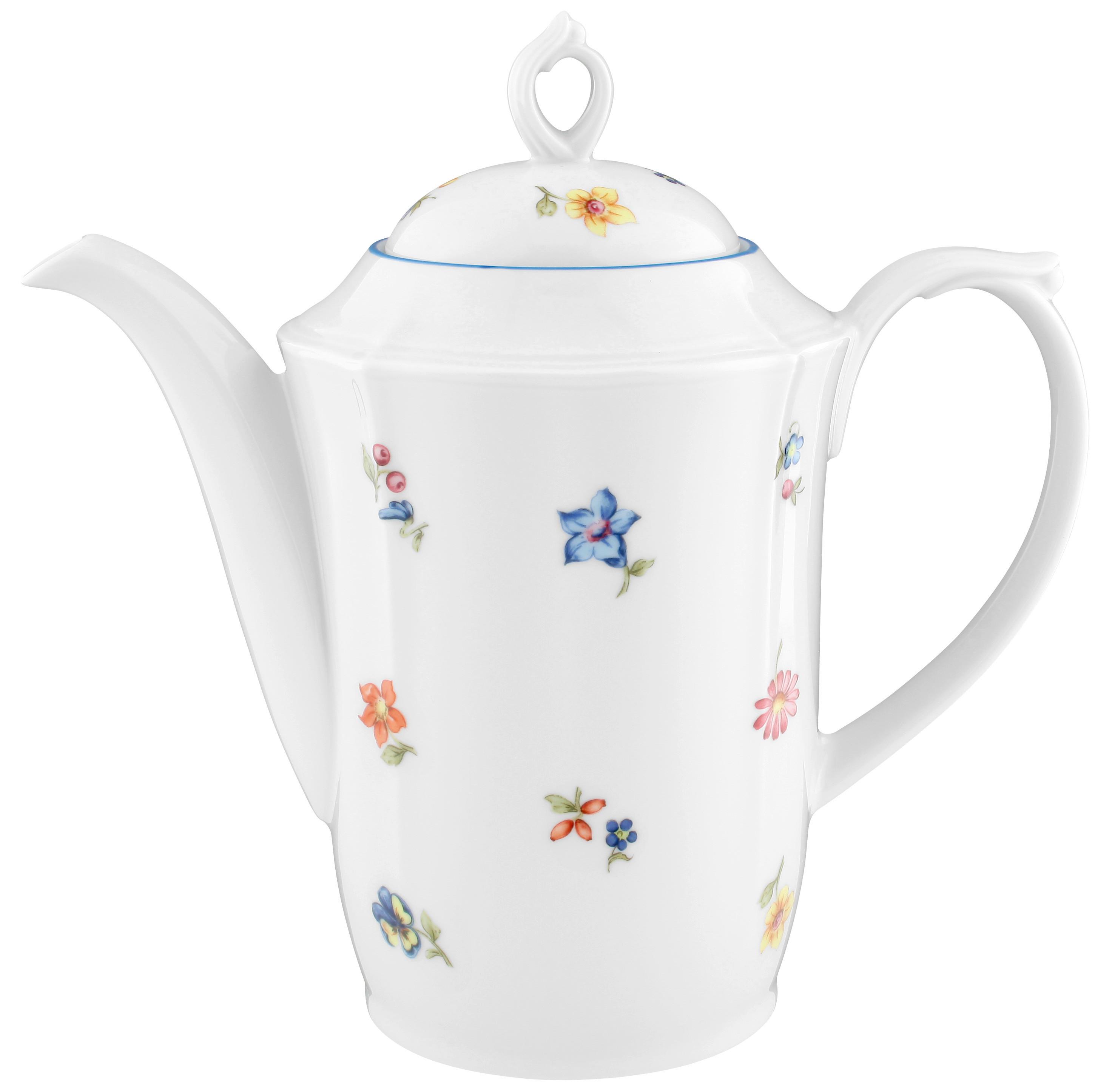 Kaffeekanne Porzellan Sonate 1,2 Liter m. Blumendekor