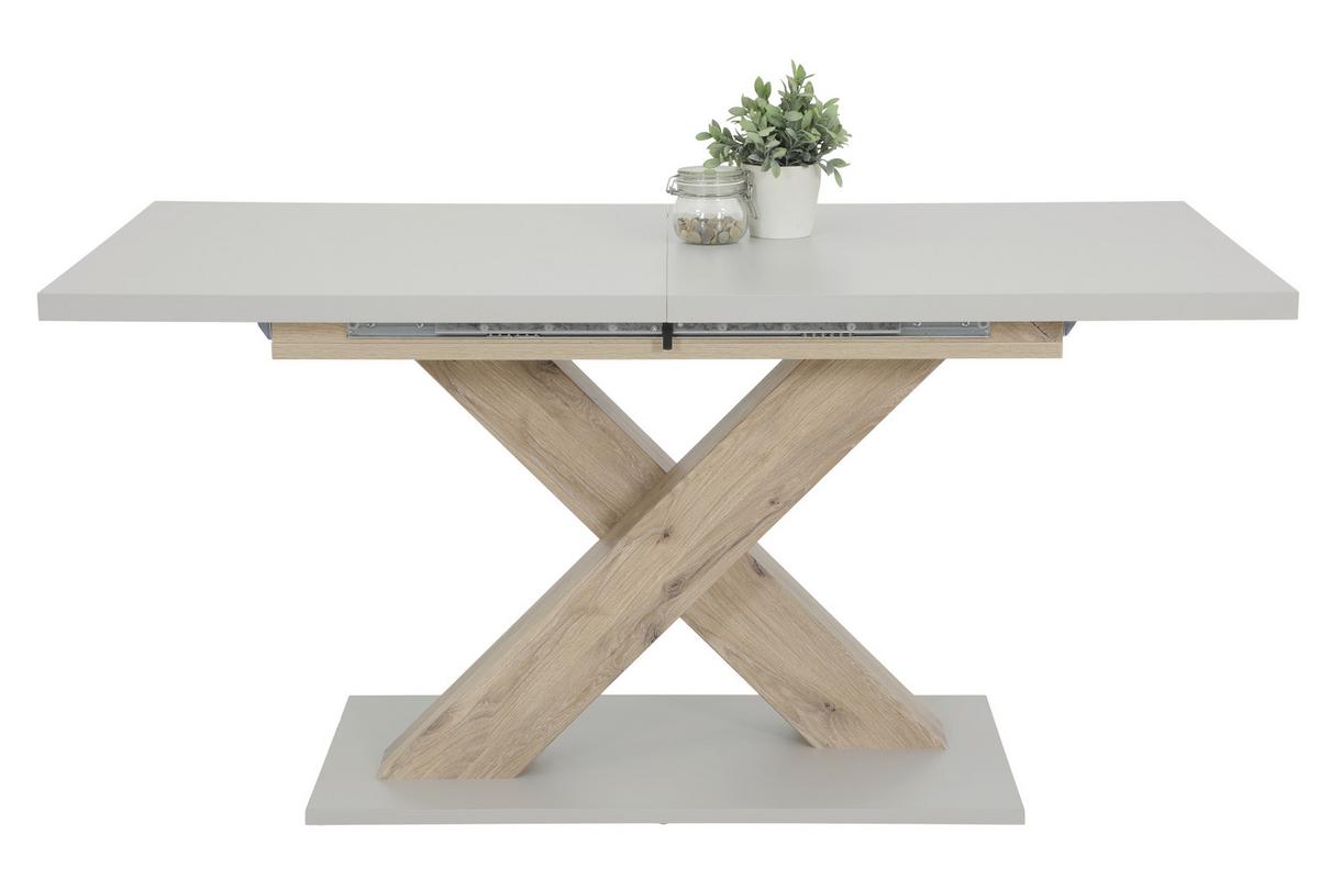 TISCHGRUPPE BEKE G - Eichefarben/Beige, MODERN, Holzwerkstoff/Textil (140 - 180/76/90cm) - P & B