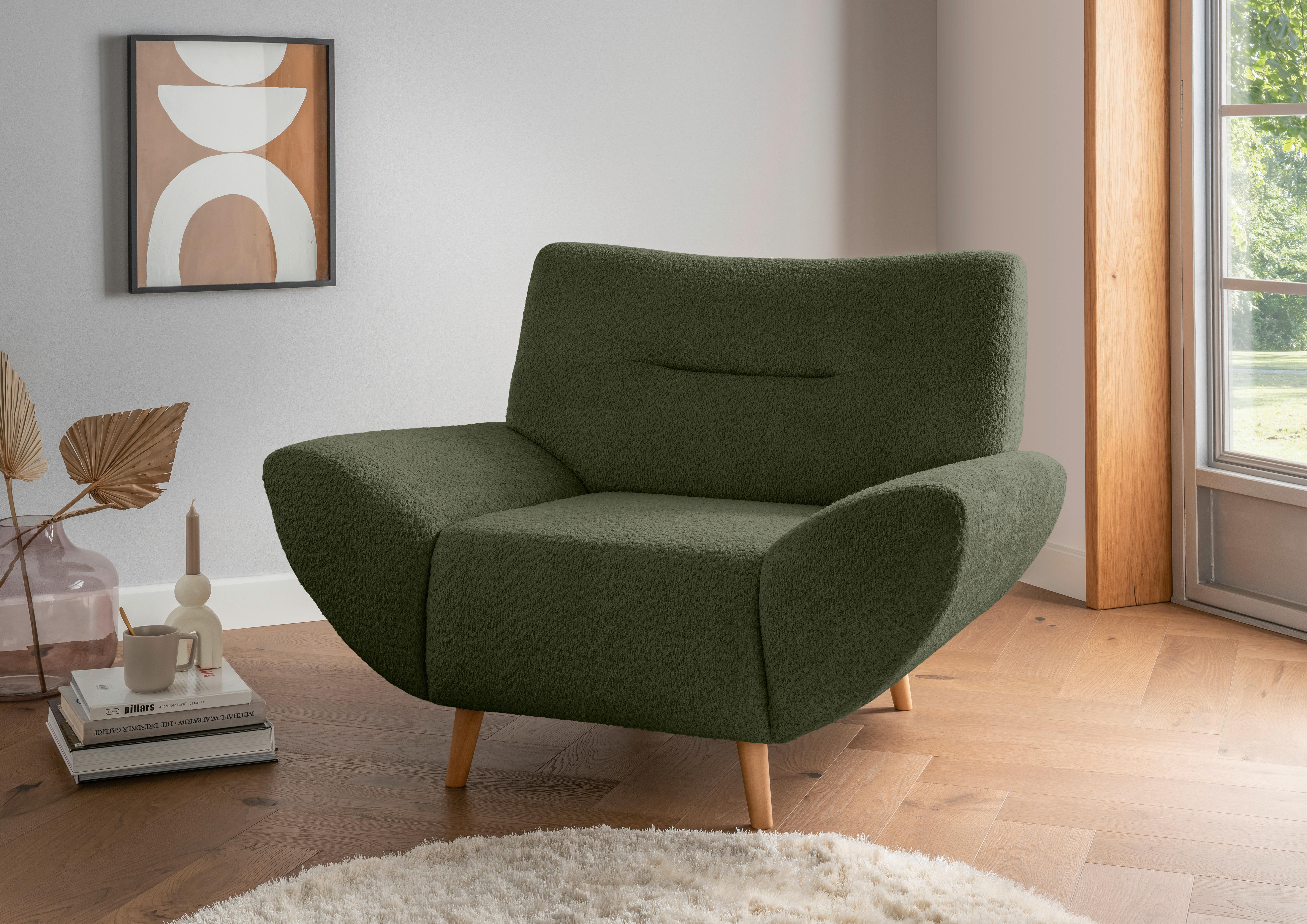 Sessel Drago, Waldgrün B: 111 Cm - Waldgrün/Wildeiche, KONVENTIONELL, Textil (111/81/90cm) - MID.YOU