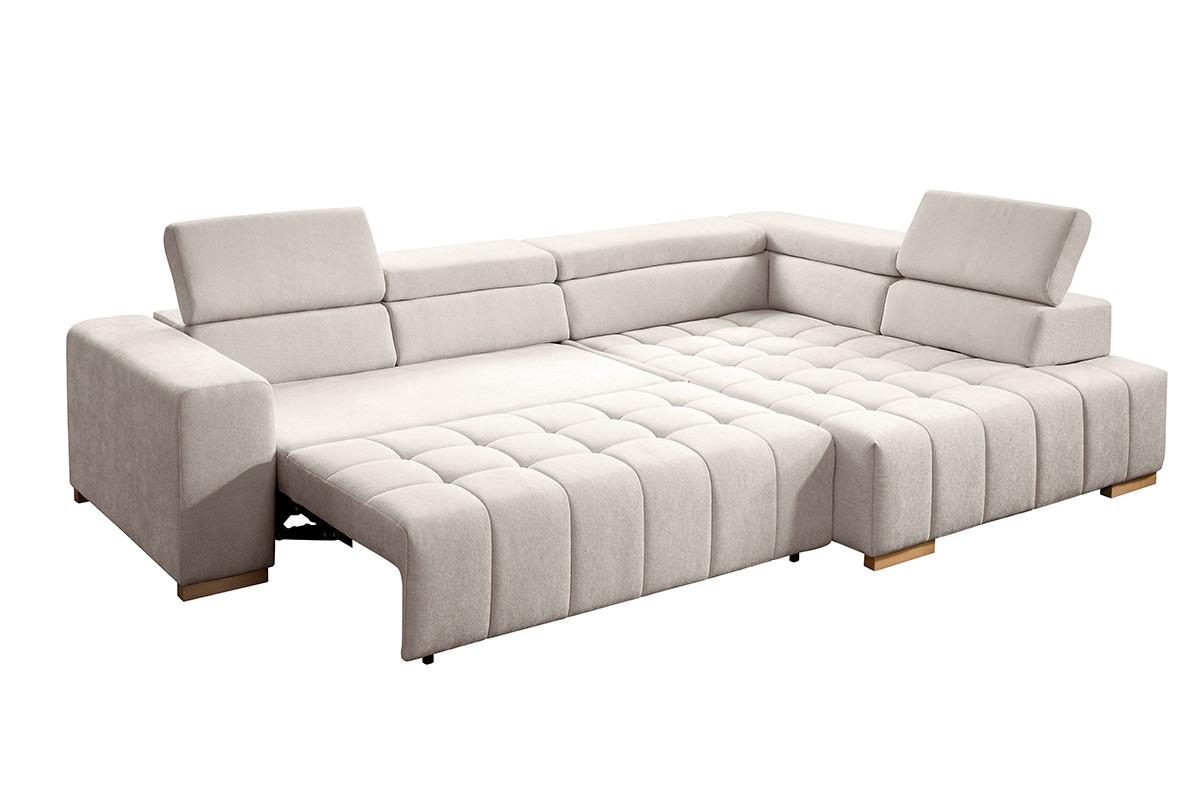 Ecksofa Elias Neu Creme S:307x201 cm - Creme/Naturfarben, Design, Textil (307/201cm) - Livetastic