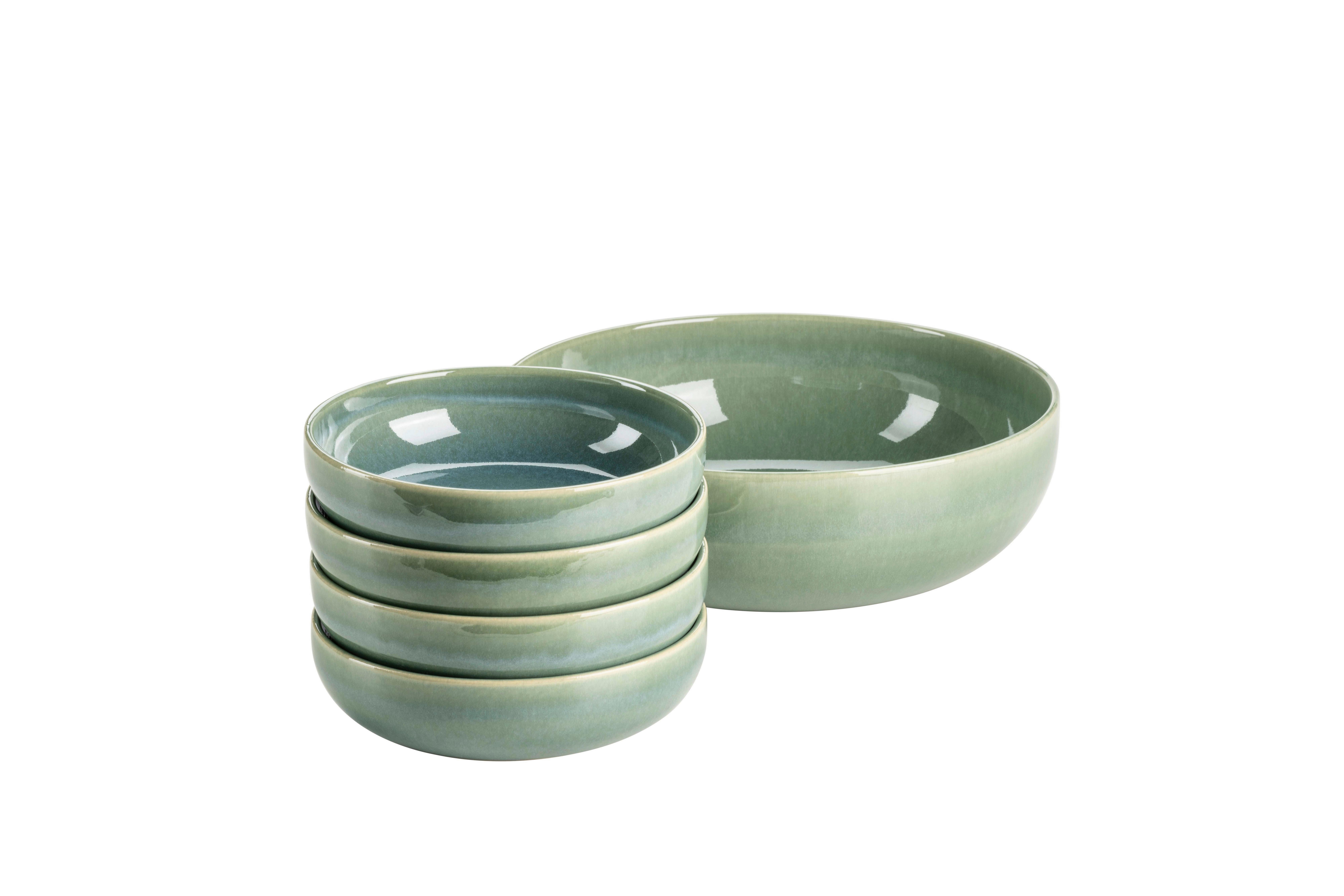 Schüsselset Elina Uno Rund D: 16-26 cm Hellgrün - Hellgrün, Basics, Keramik - Mäser