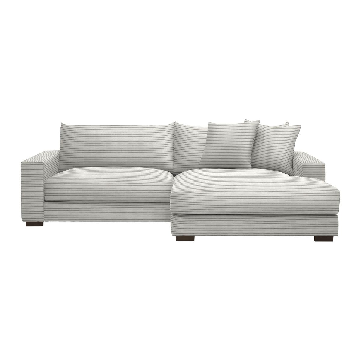 Rohová sedačka PEDRO, pravá, béžový manšestr - béžová, Moderní, textil (265/180cm) - Mömax