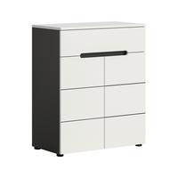 Cipősszekrény Canu - fehér/szürke, Design, faalapú anyag (80/94/37cm) - Livetastic
