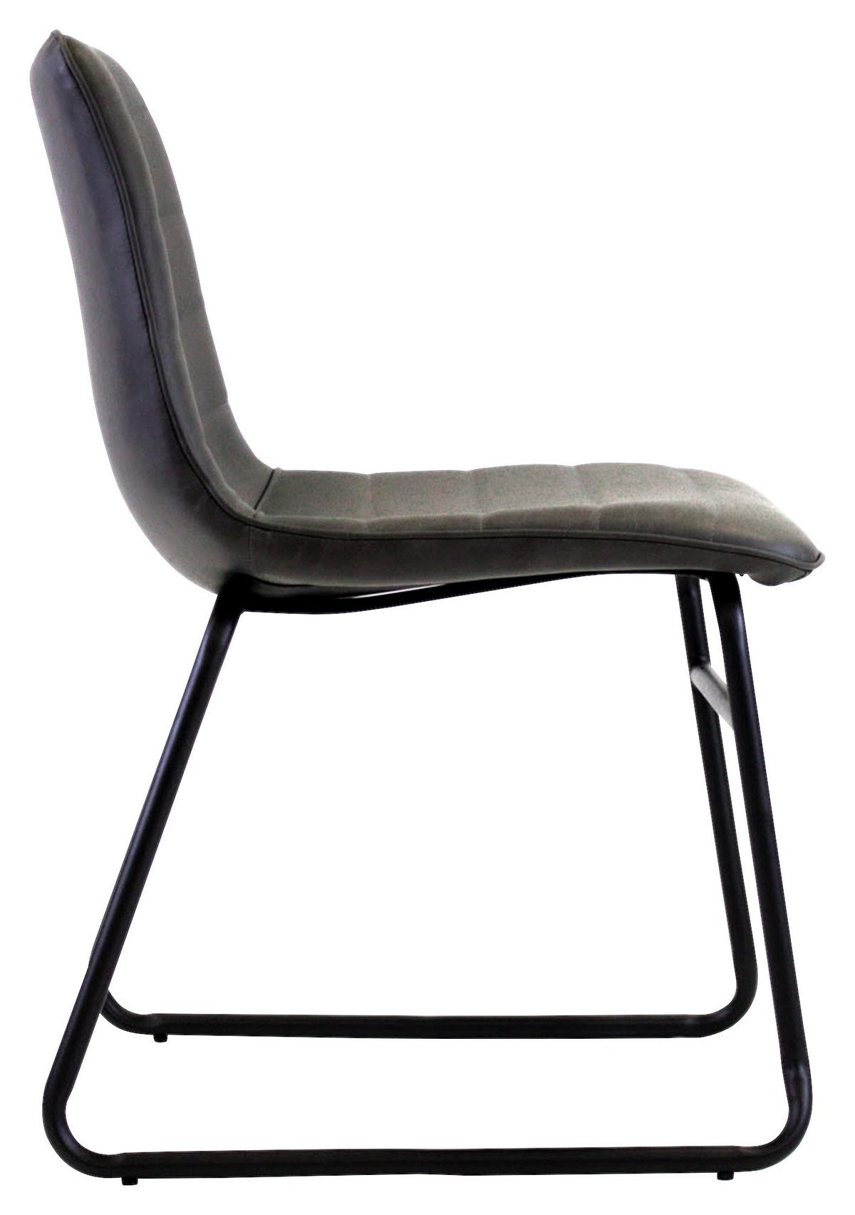 Stuhl Milan - Anthrazit/Schwarz, KONVENTIONELL, Kunststoff/Textil (48/77/56cm) - MID.YOU