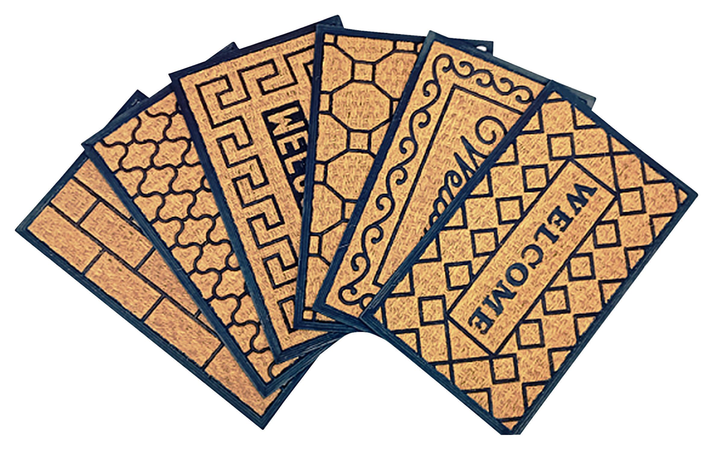 Lábtörlő Kb. 45/75cm - fekete/világosbarna, Basics, műanyag/természetes anyagok (45/75cm) - Best Price