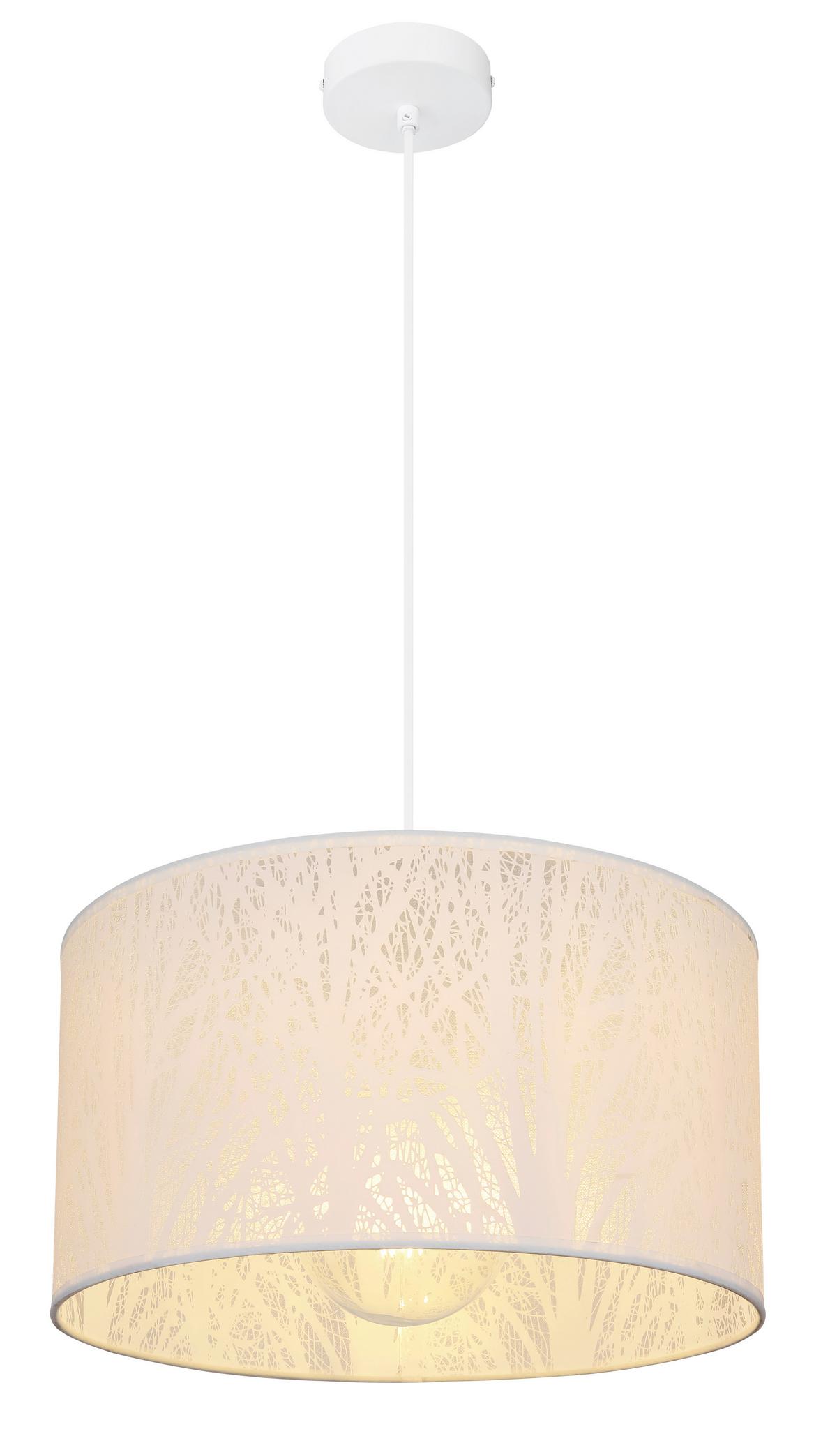 Hängeleuchte Leif - Weiß, Design, Kunststoff/Metall (38/120cm) - Globo