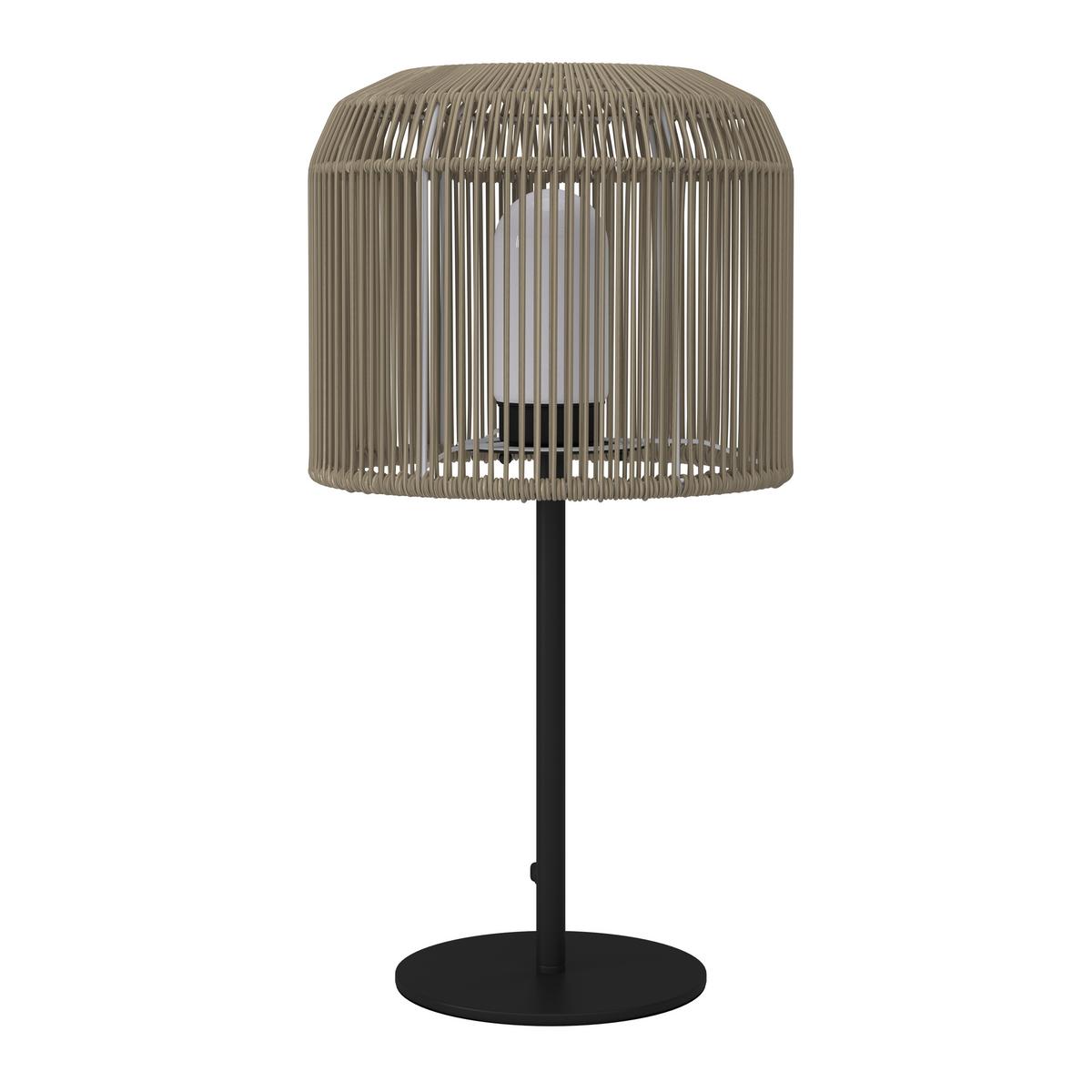 STOLNÁ LAMPA IVO - čierna/zelená, Modern, kov/plast (30/58/30cm) - Bessagi Garden