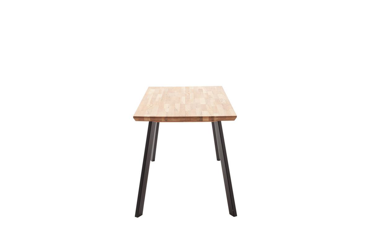 Esstisch Zeballos 120x90 cm Vierfußtisch - Eichefarben/Schwarz, ROMANTIK / LANDHAUS, Holz/Metall (120/75/90cm)
