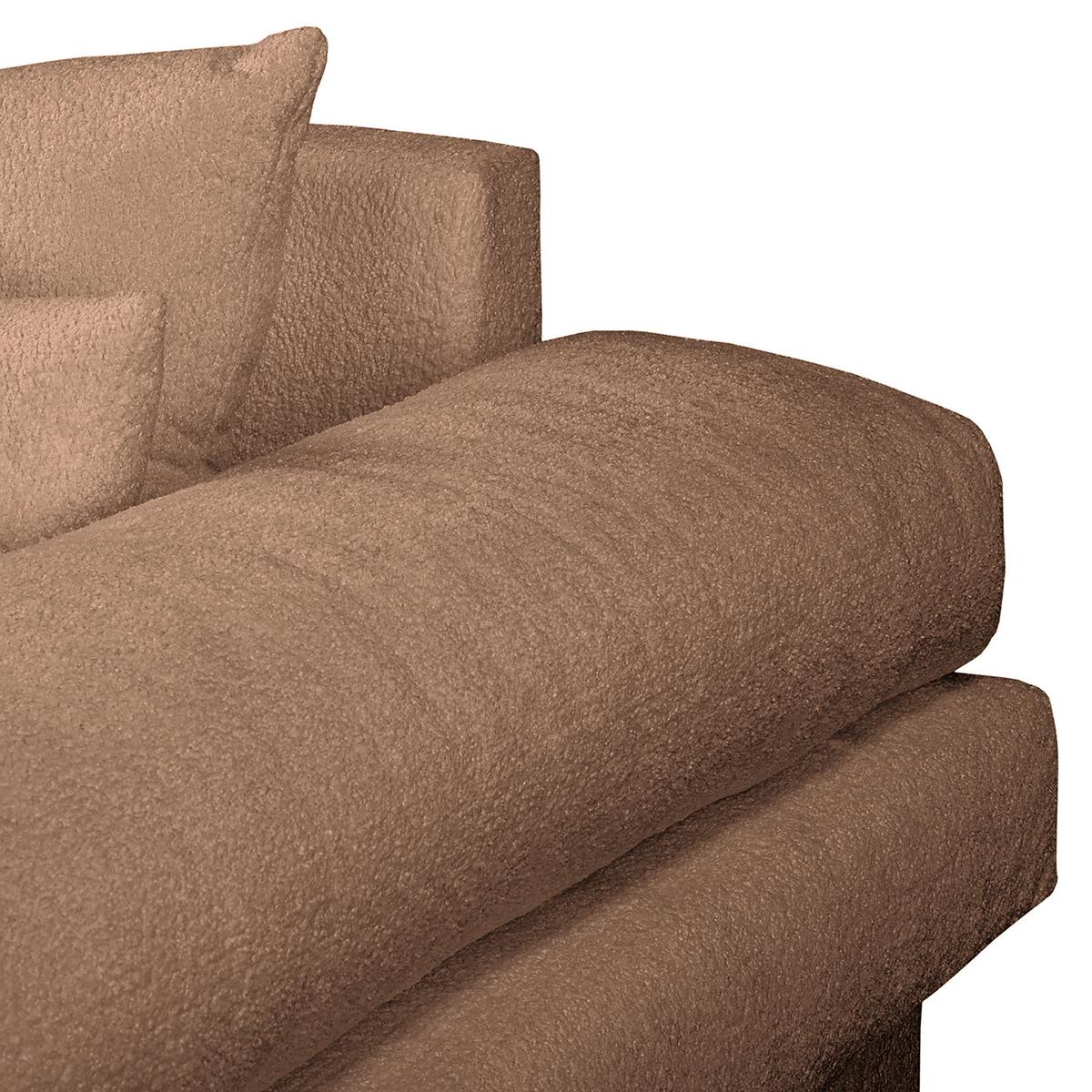 Bigsofa Naomi Hellbraun B: 284 Cm - Hellbraun/Schwarz, Design, Textil (284/94/148cm) - Livetastic