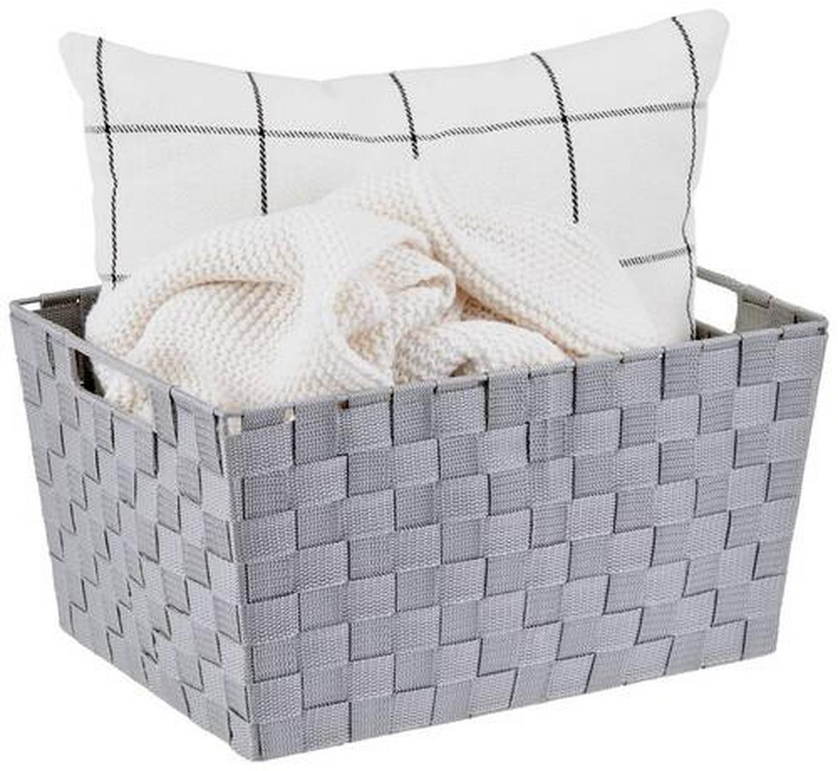 Aufbewahrungskorb Carolyn 41x29 cm Kunststoff Grau - Grau, Basics, Kunststoff (41/21/29cm) - Ondega