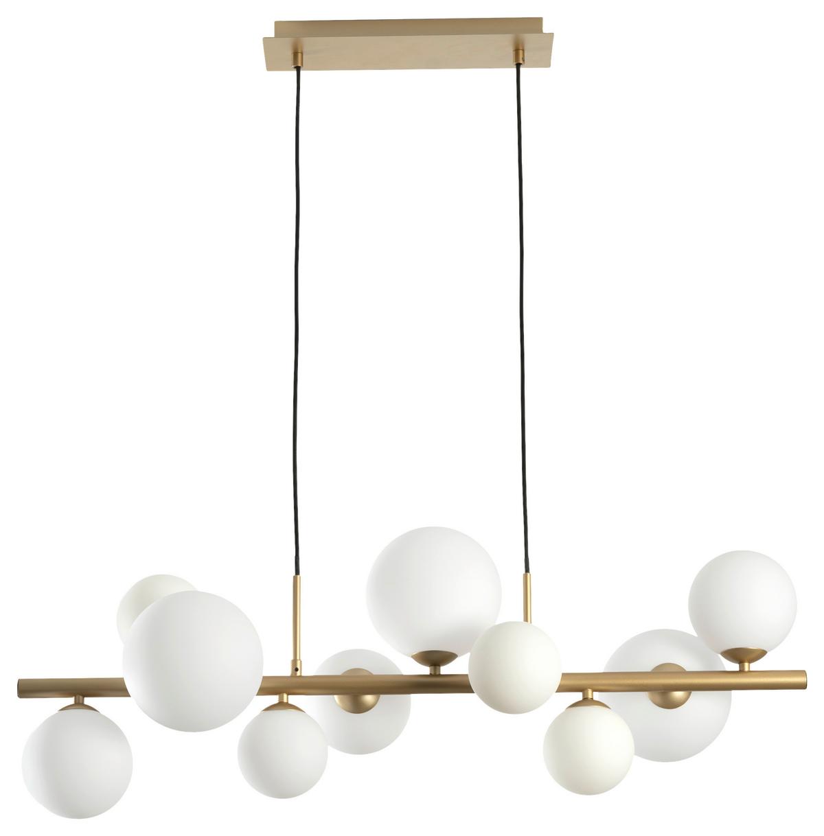 PENDELLEUCHTE Paloma Goldfarben L: 56 cm - Goldfarben, Design, Glas/Metall (86/33/150cm)