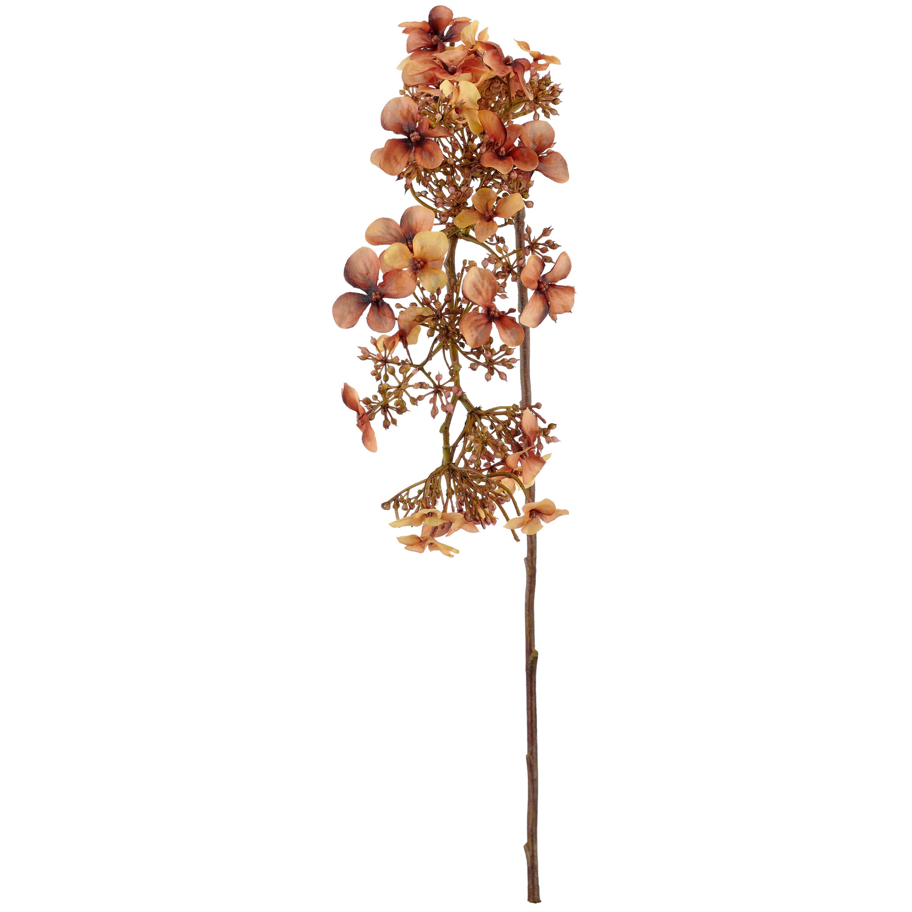 Umělá rostlina RISPENHORTENSIE I -PAZ- - hnědá/světle hnědá, Basics, plast (89cm) - Mömax