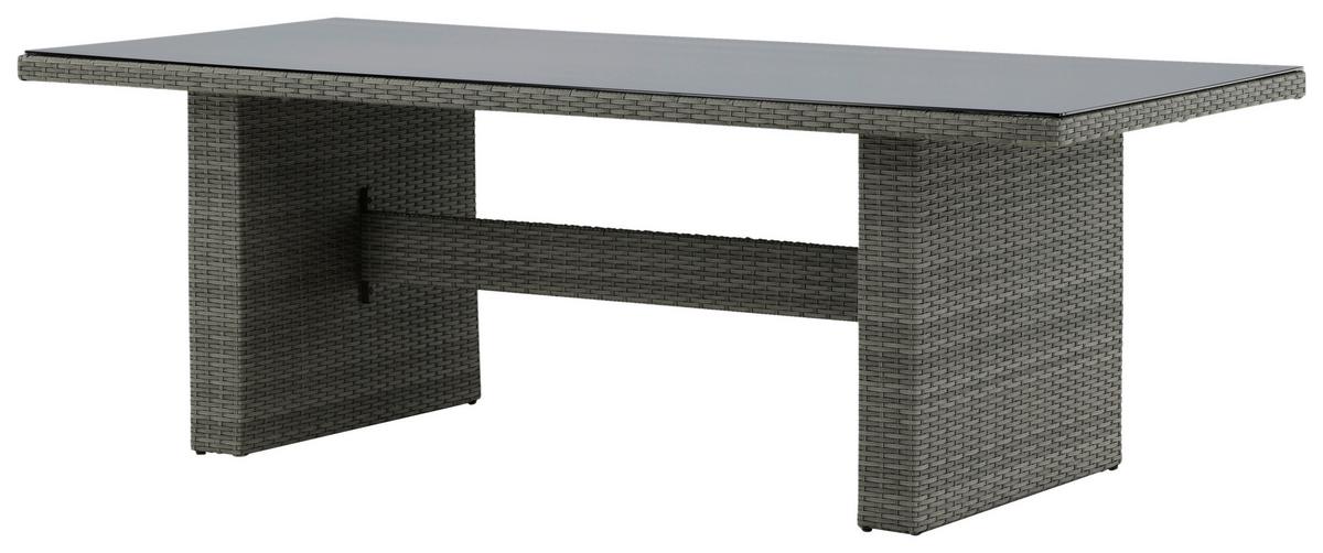 Gartentisch Padova Kunststoff L 200 cm - Grau, KONVENTIONELL, Kunststoff (200/100/74cm) - Gardenson