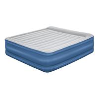 Luftbett Robert 203x193x56 Cm Bis 300kg, Inkl. Pumpe - Dunkelblau/Grau, KONVENTIONELL, Kunststoff/Metall (203/193/56cm) - Bestway